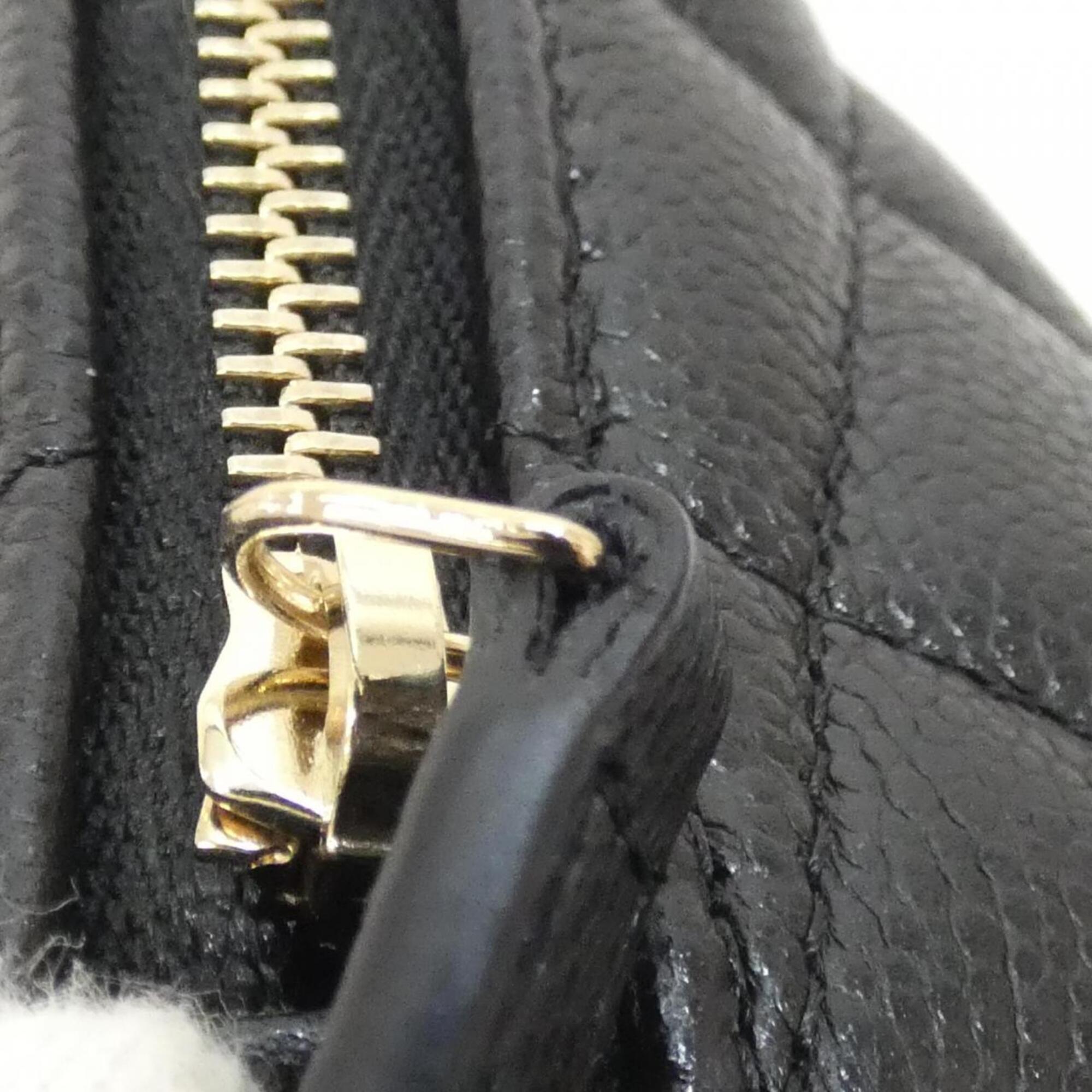 Chanel Black Grained Calfskin Handbag Pouch (Pre-Owned)