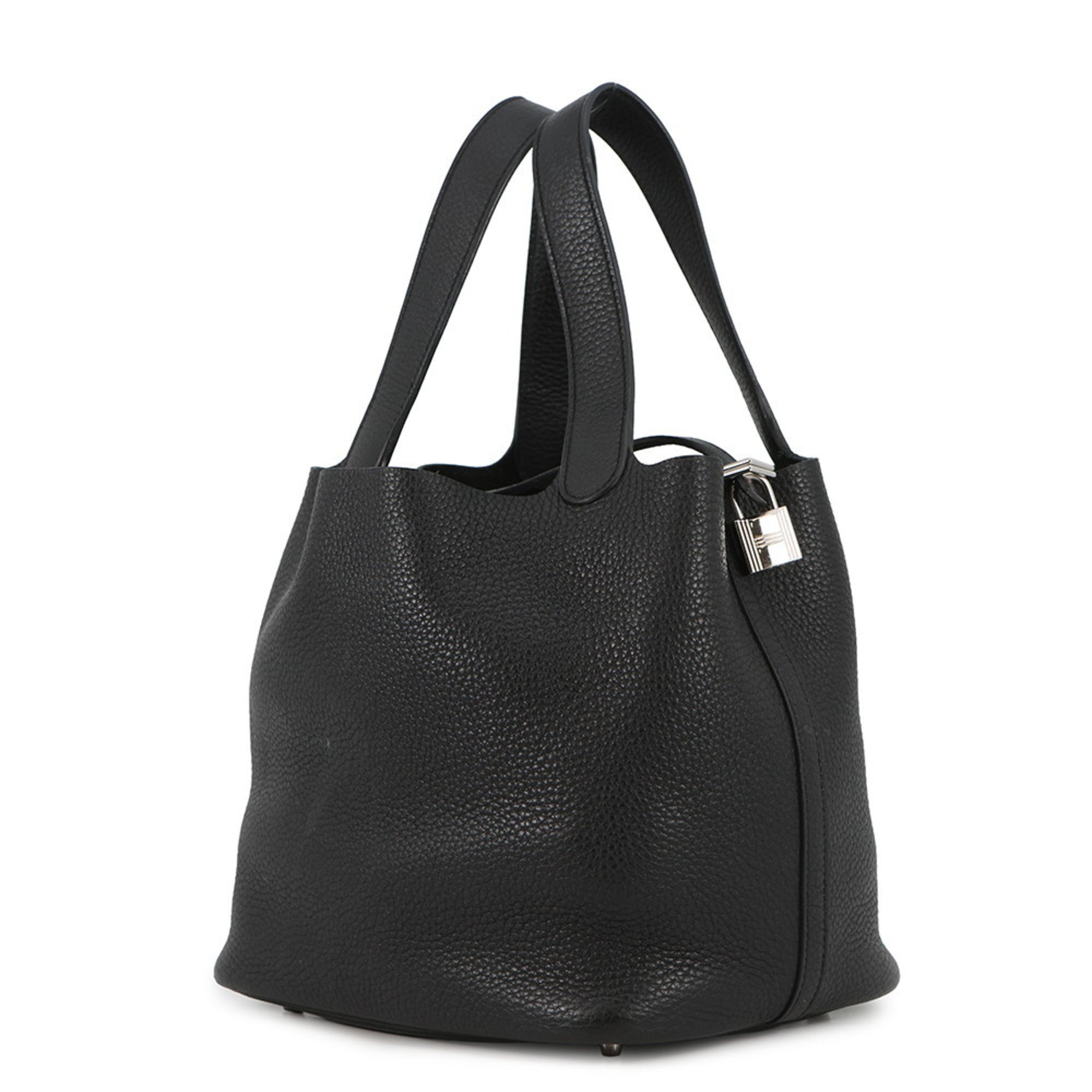 Hermes Black Taurillon Clemence Leather Handbag (Pre-Owned)
