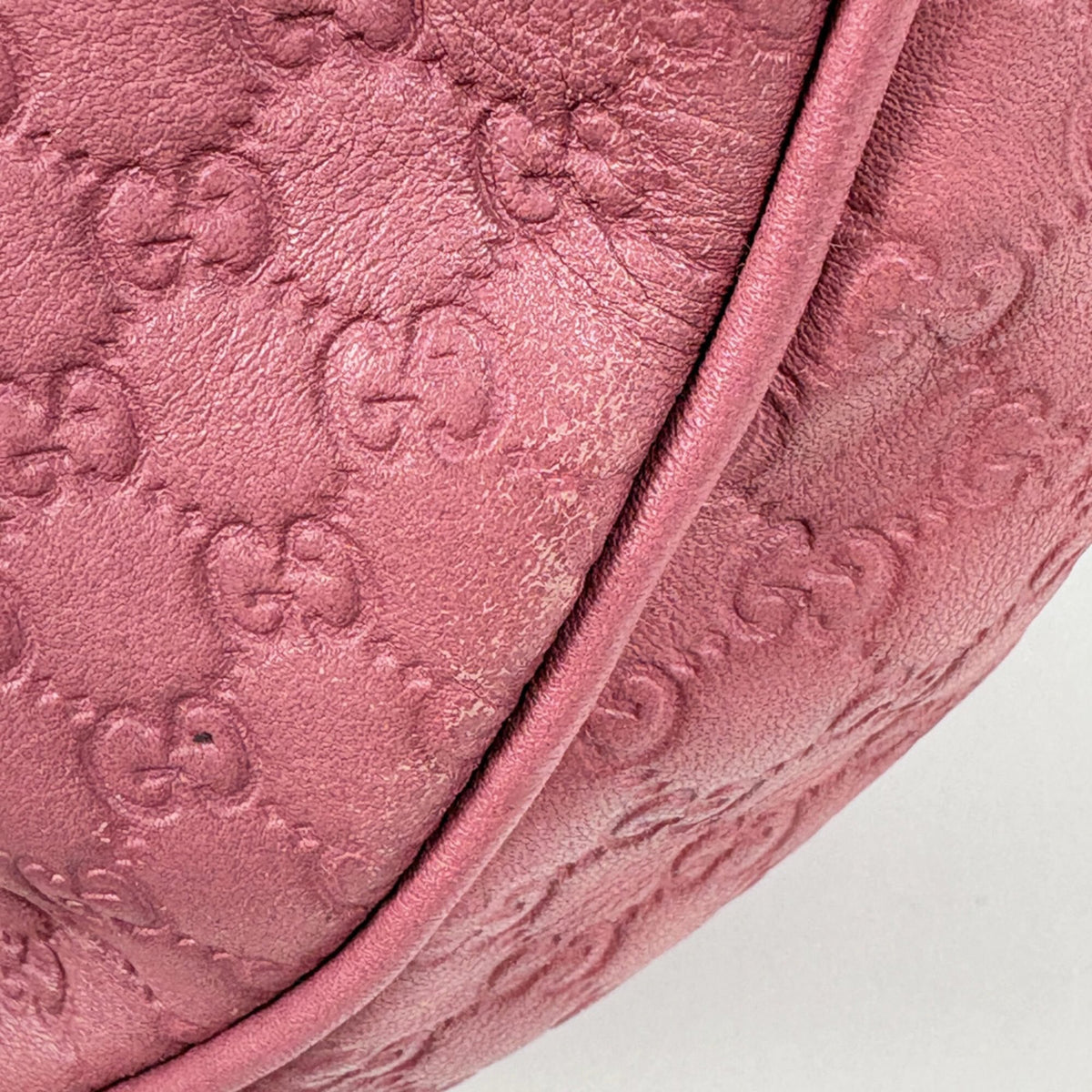 Gucci Pink Leather Shoulder Bag (Pre-Owned)