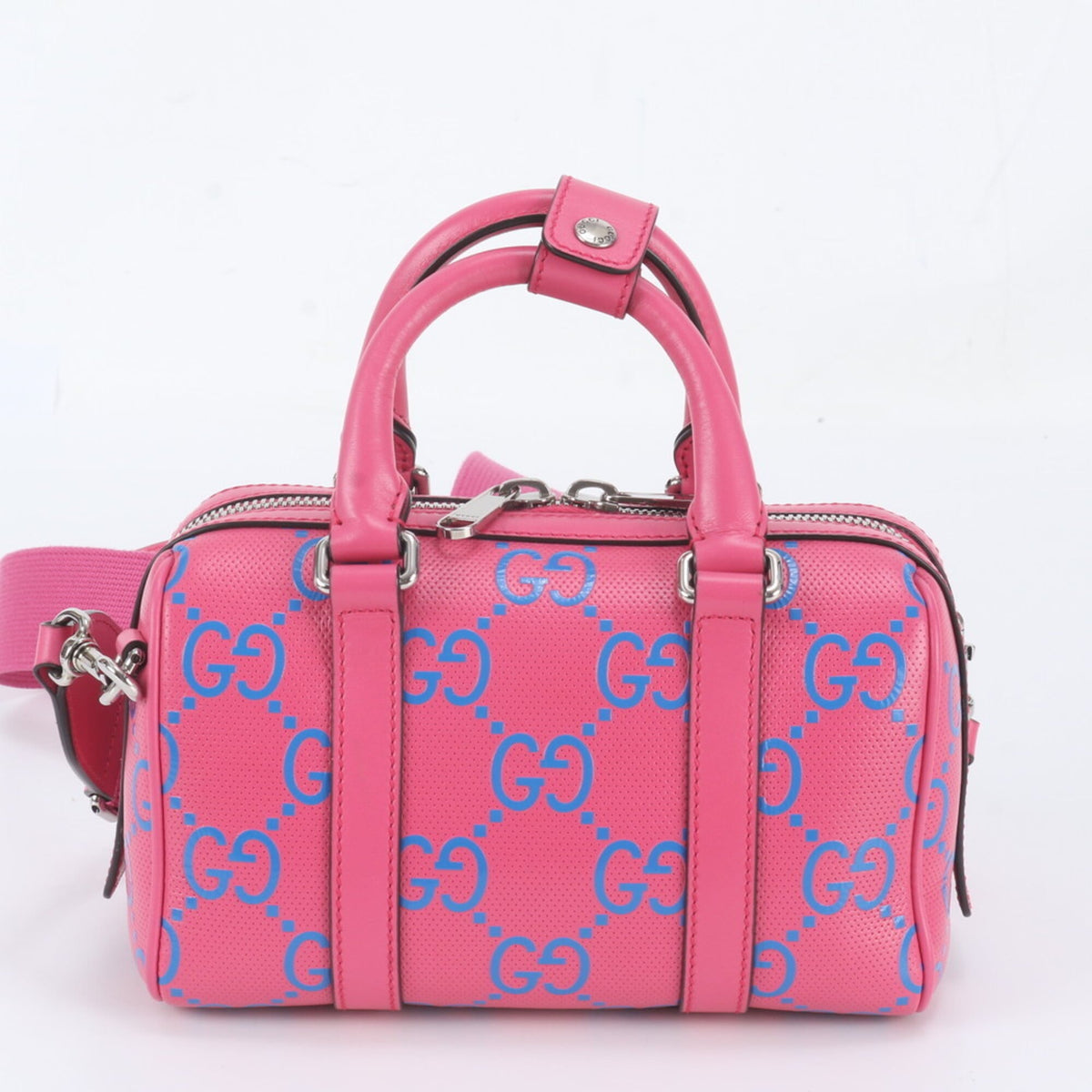 Gucci Pink Leather Boston Bag Shoulder Bag (Pre-Owned)