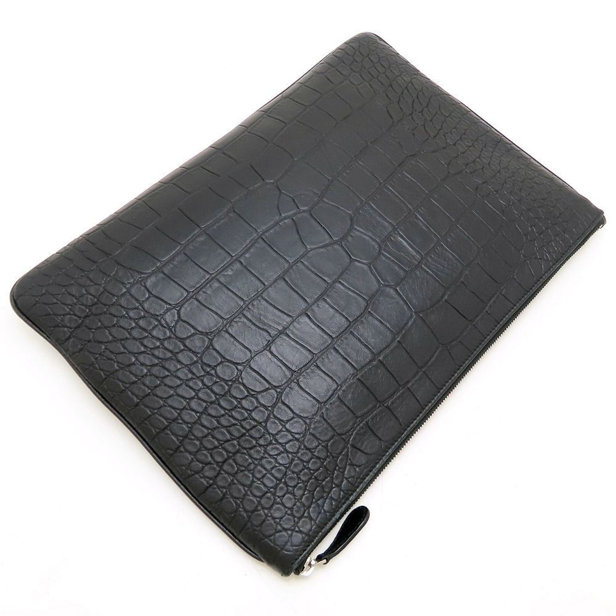 Balenciaga Black Leather Clutch Bag (Pre-Owned)