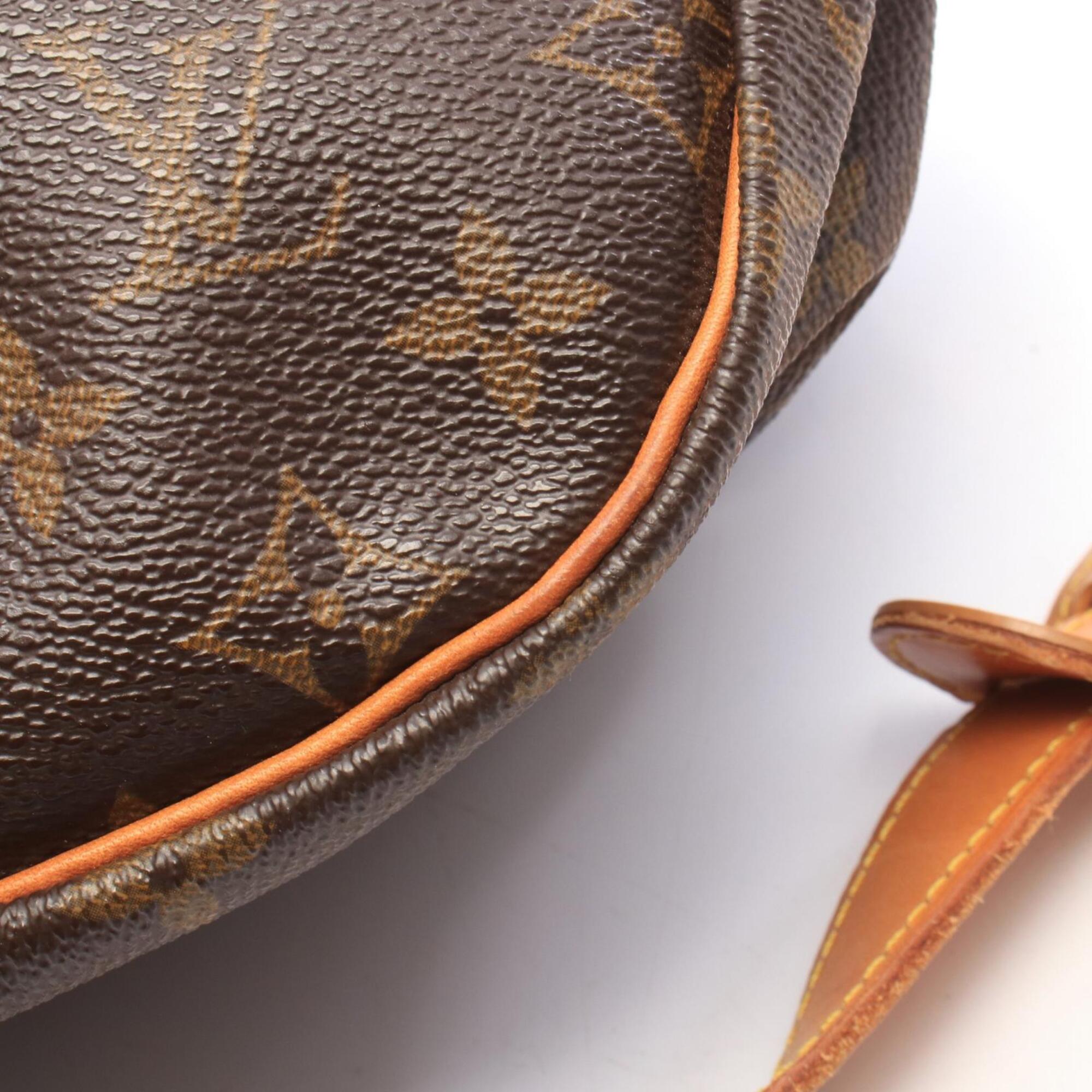 Louis Vuitton Brown Coated Canvas Leather Handbag Shoulder Bag (Pre-Owned)