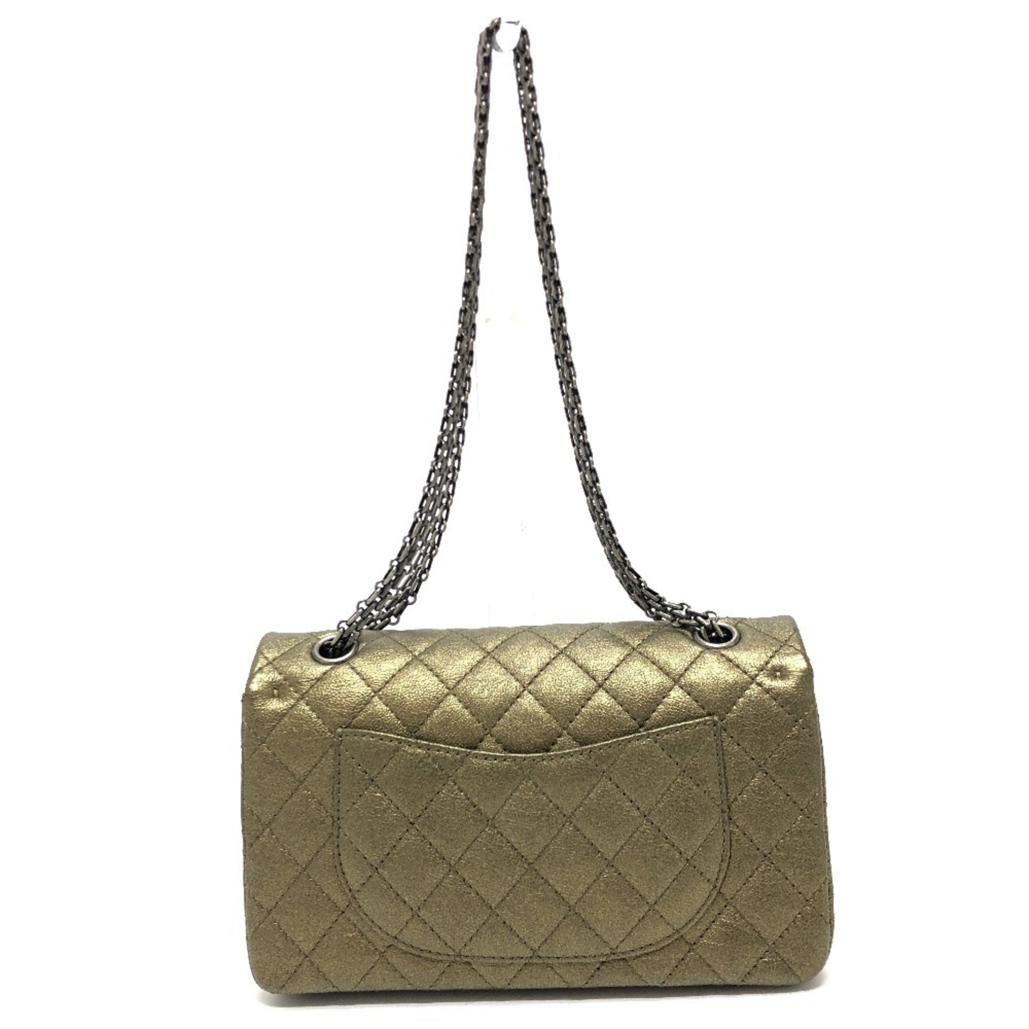 Chanel Bronze Leather Shoulder Bag (Pre-Owned)