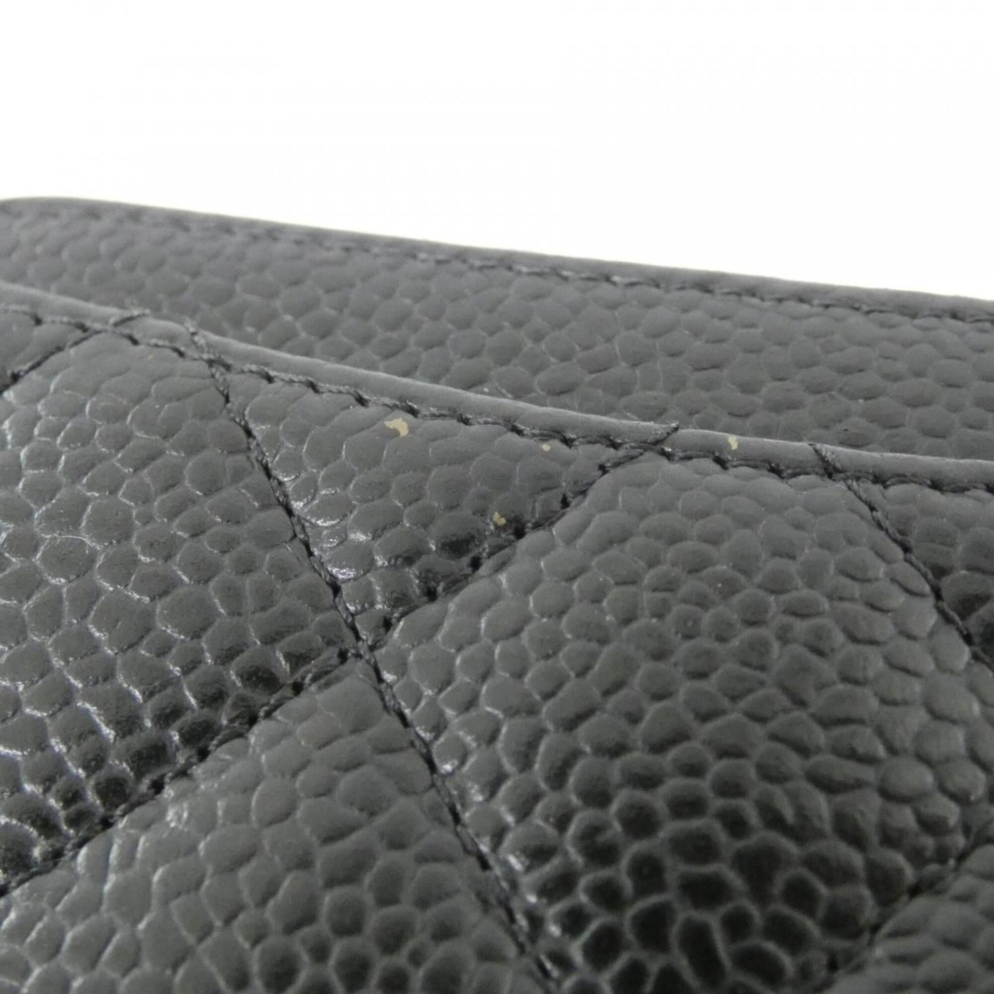 Chanel Black Grained Calfskin Coin Purse/Coin Case (Pre-Owned)