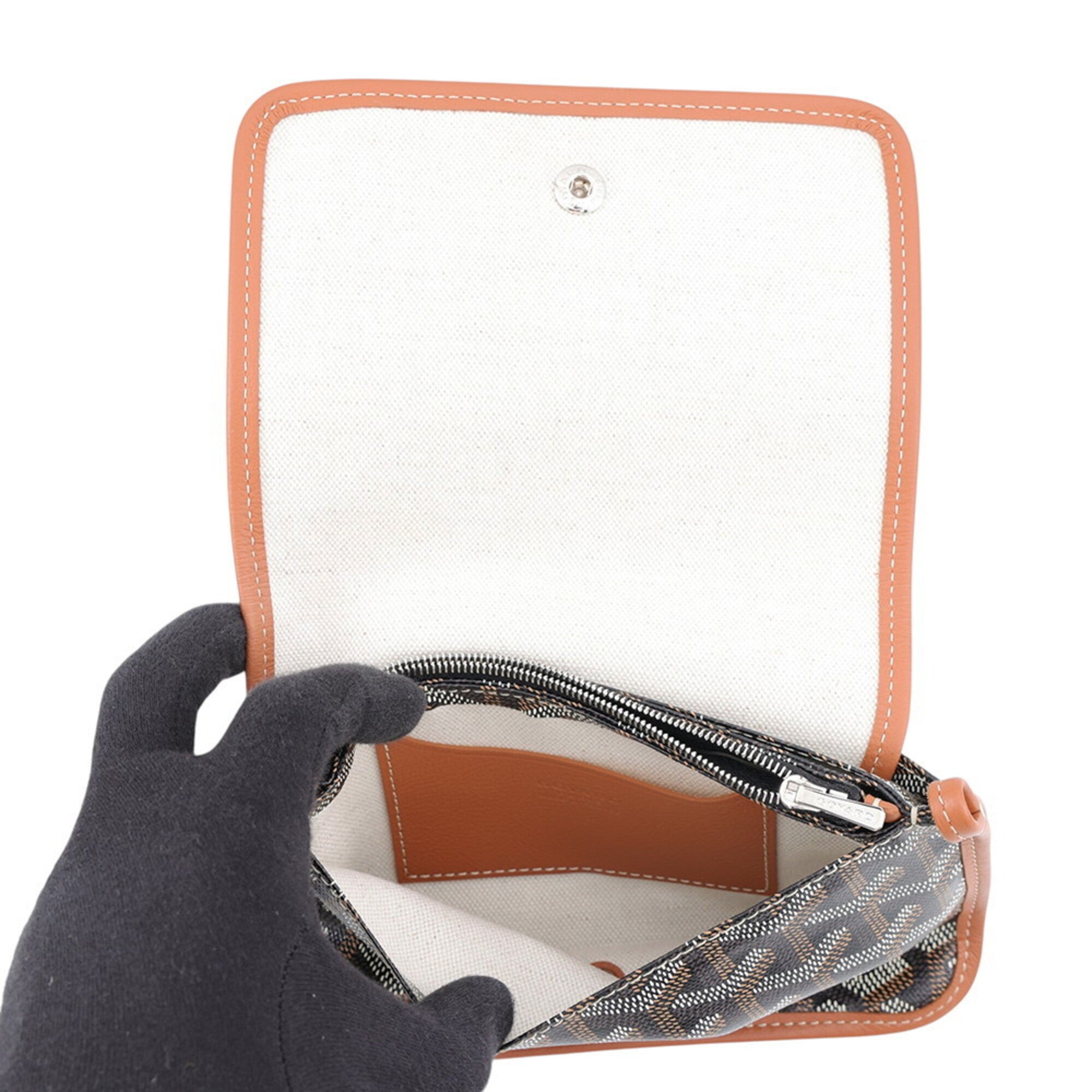 Goyard Black Pvc Leather Handbag Pochette Shoulder Bag (Pre-Owned)