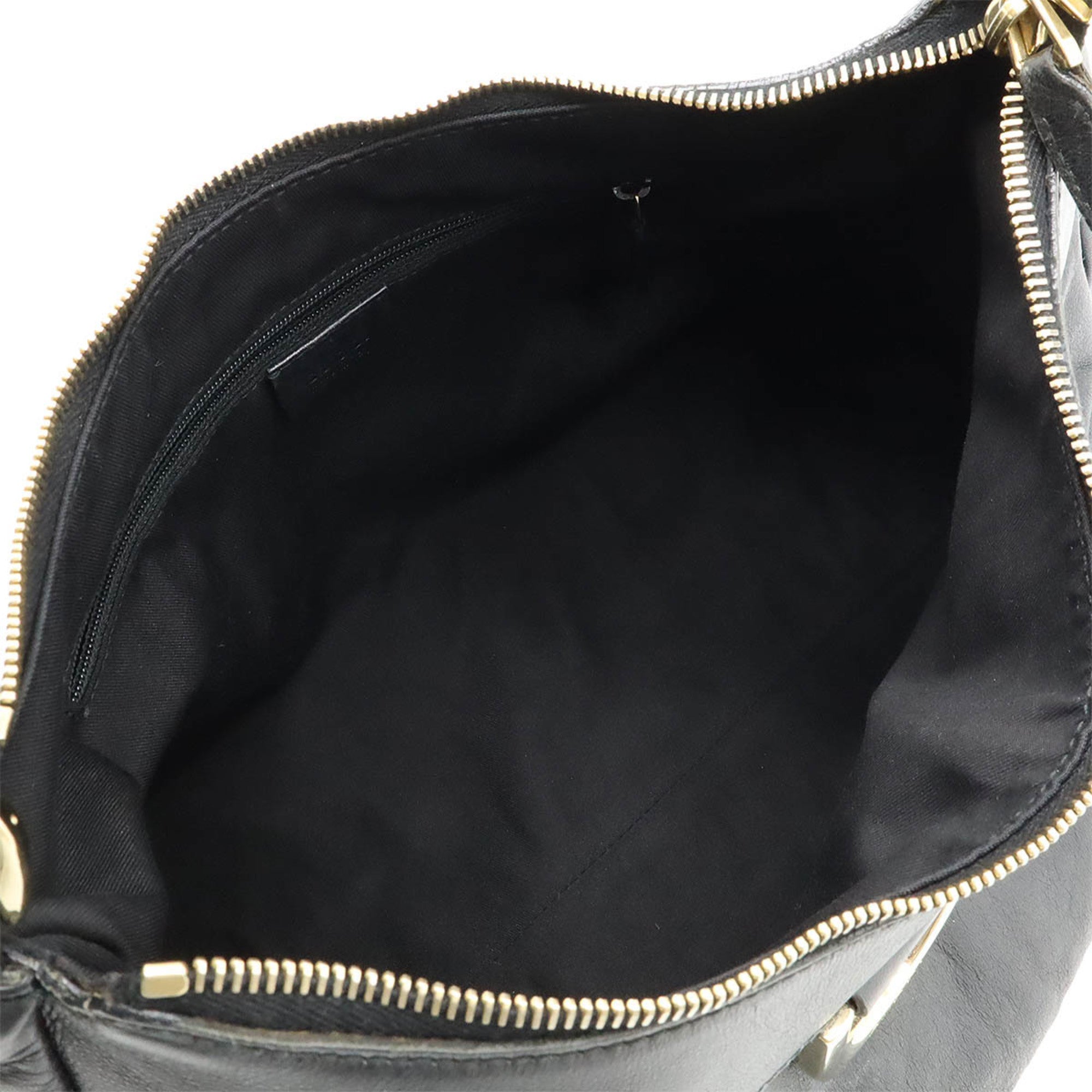 Gucci Abbey Black Leather Shoulder Bag (Pre-Owned)