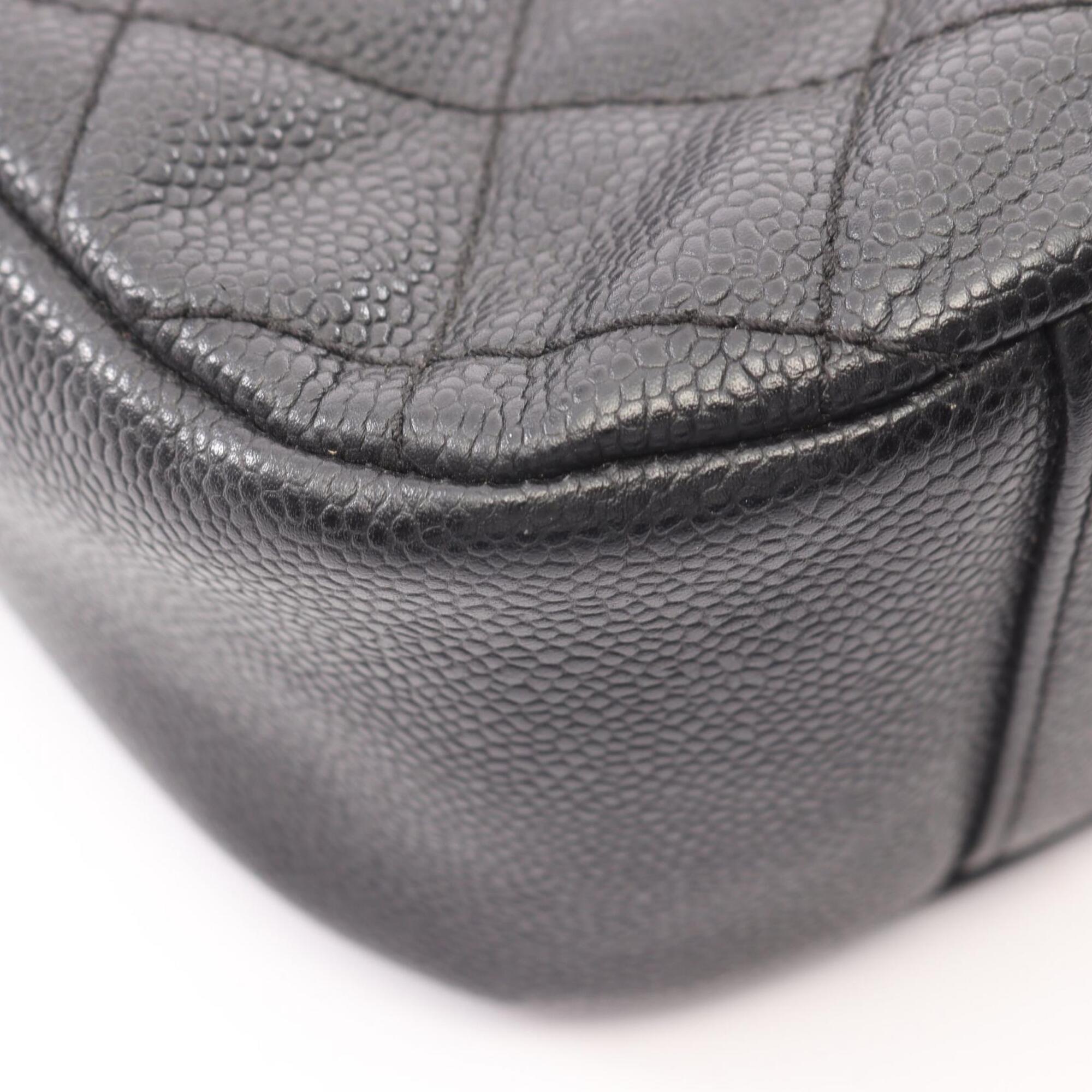 Chanel Black Grained Calfskin Handbag Shoulder Bag (Pre-Owned)