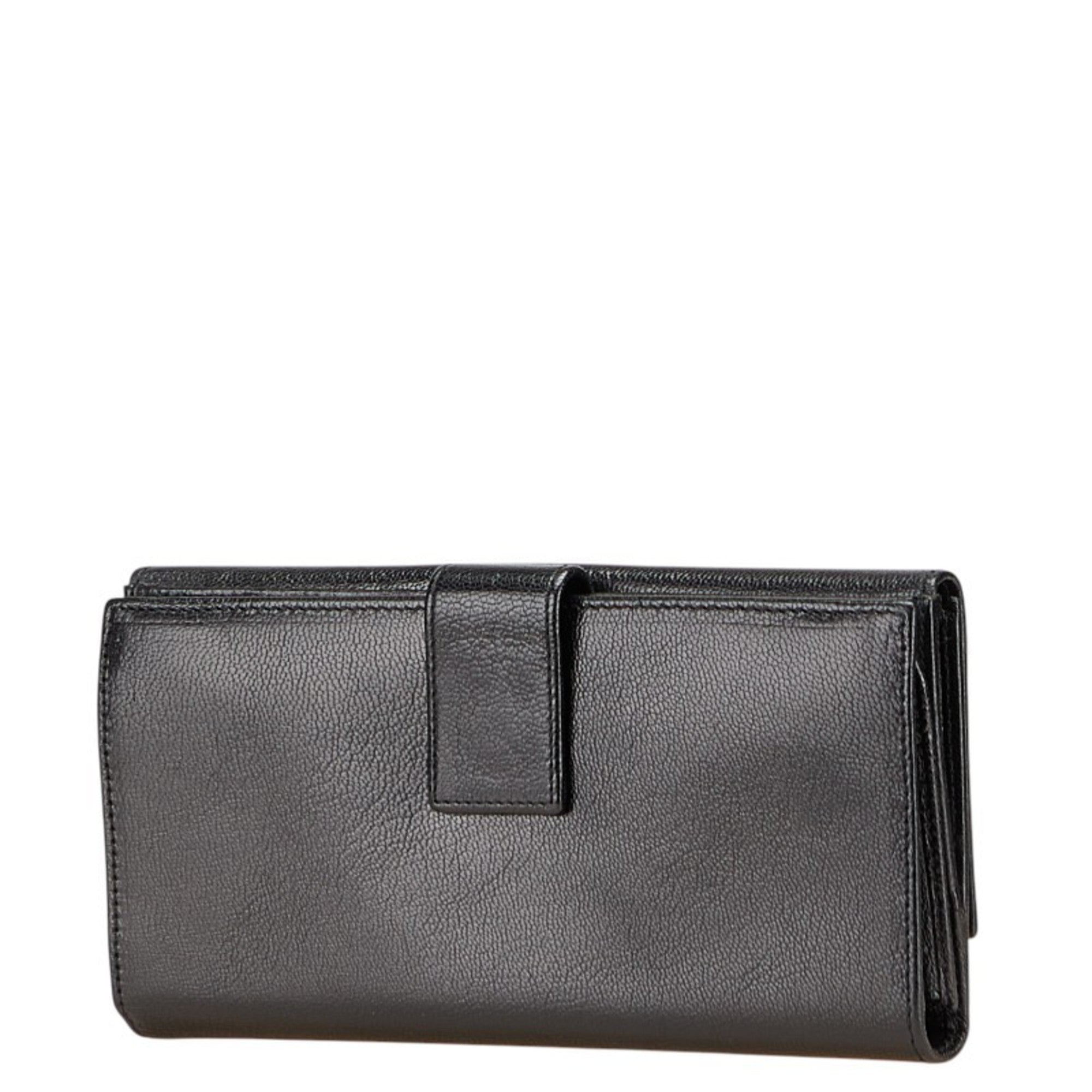 Gucci Black Green Leather Coin Purse/Coin Case (Pre-Owned)