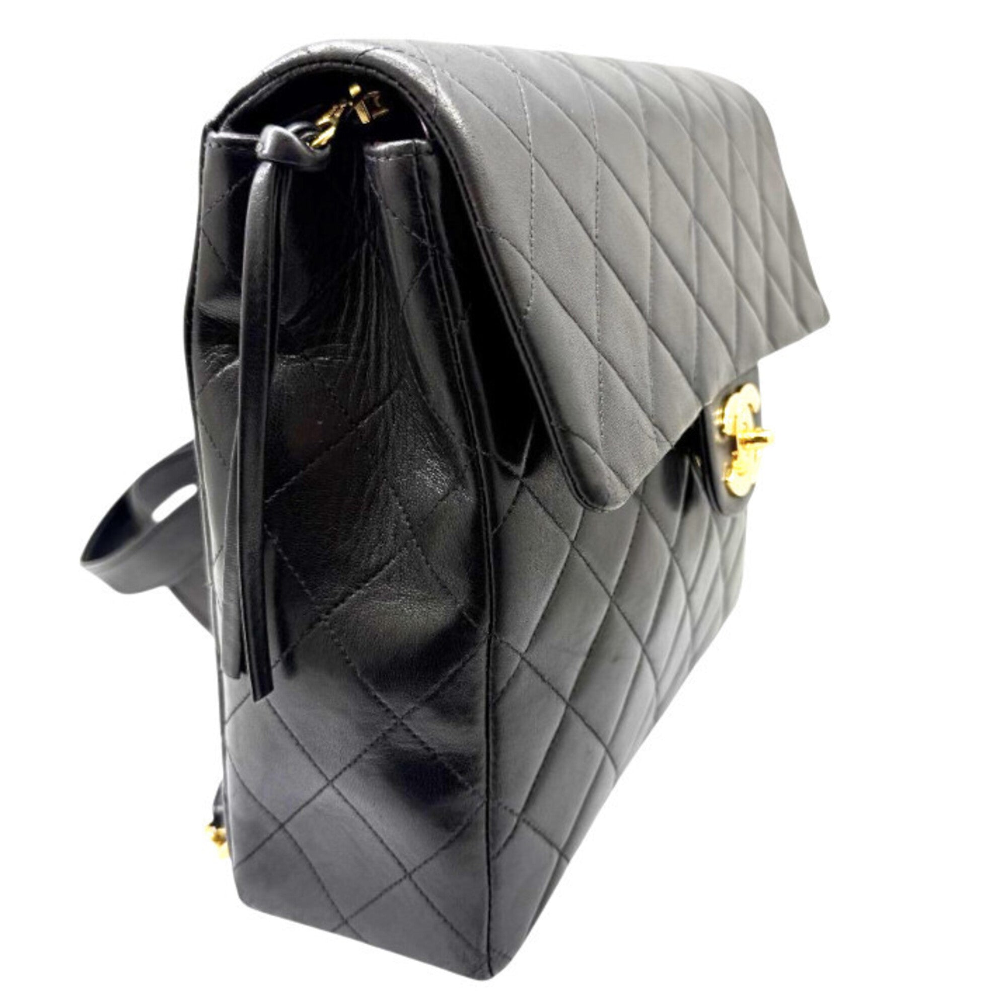 Chanel Black Leather Backpack (Pre-Owned)