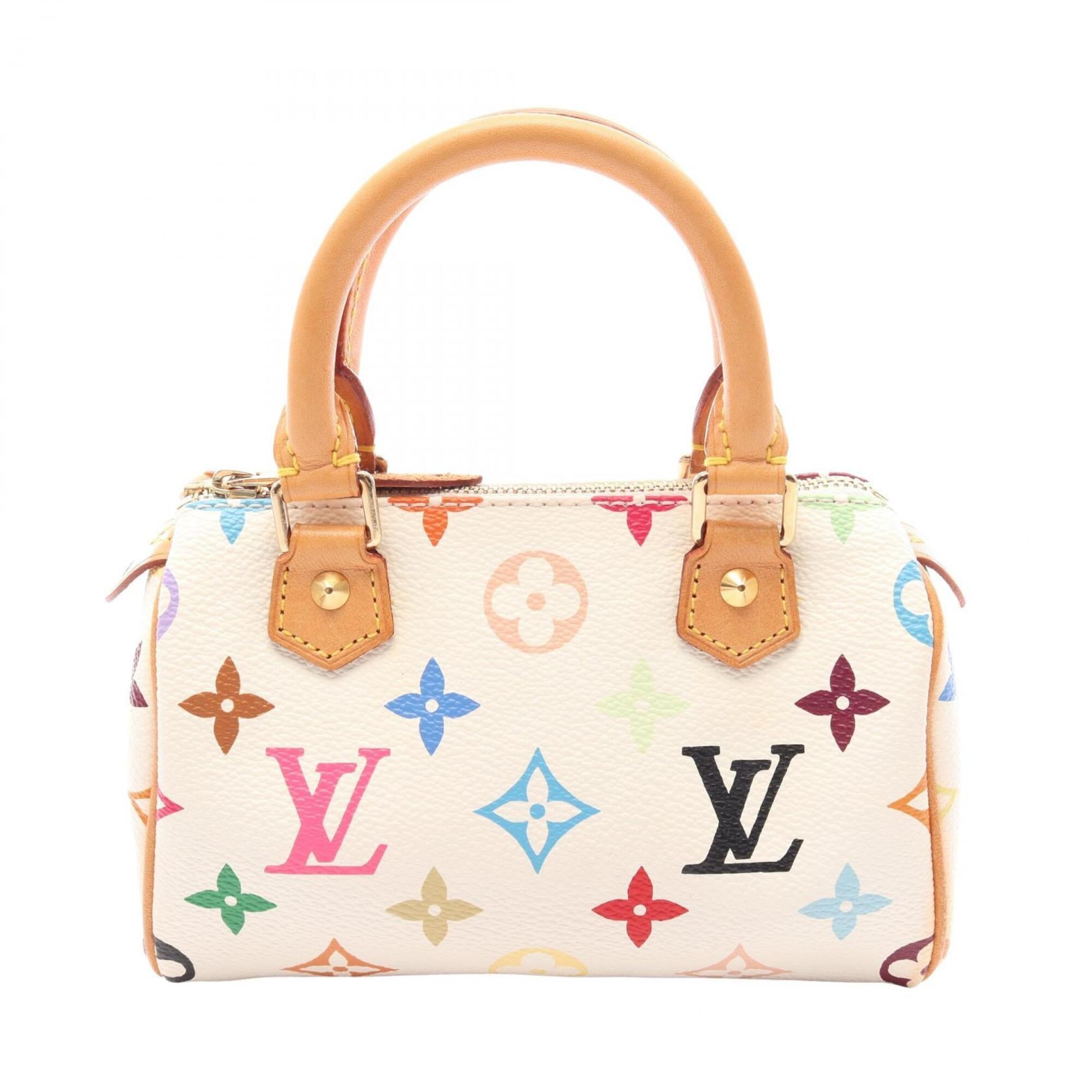 Louis Vuitton Blanc Multi-Color White Monogram Multicolore Leather Handbag (Pre-Owned)