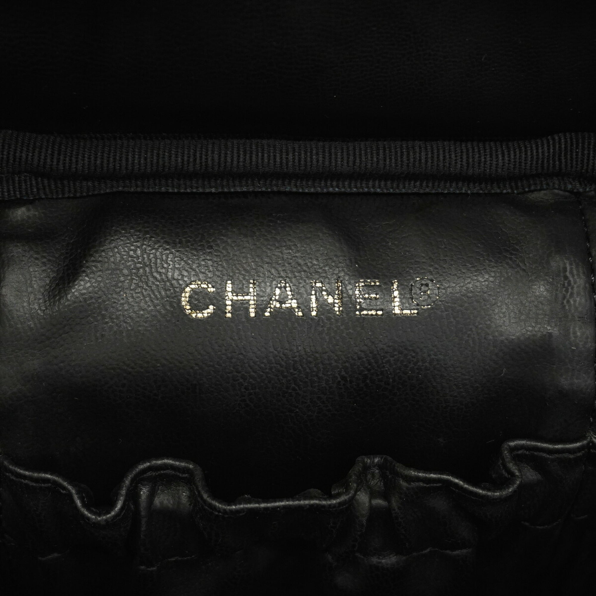 Chanel Black Grained Calfskin Vanity Bag (Pre-Owned)
