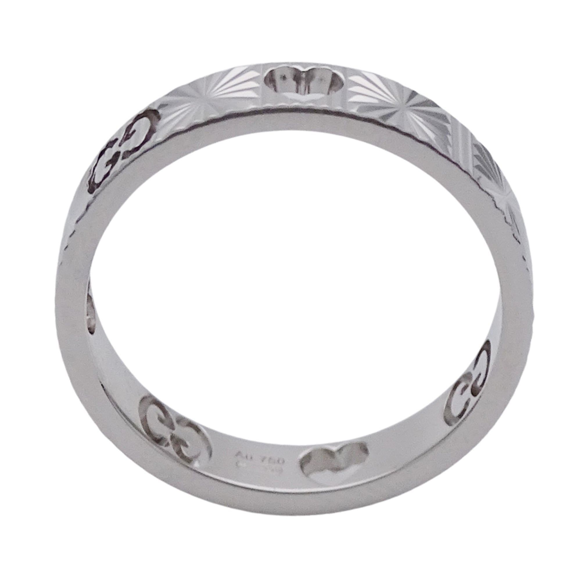 Gucci Icon White Gold White Gold (18K) Band Ring (Pre-Owned)