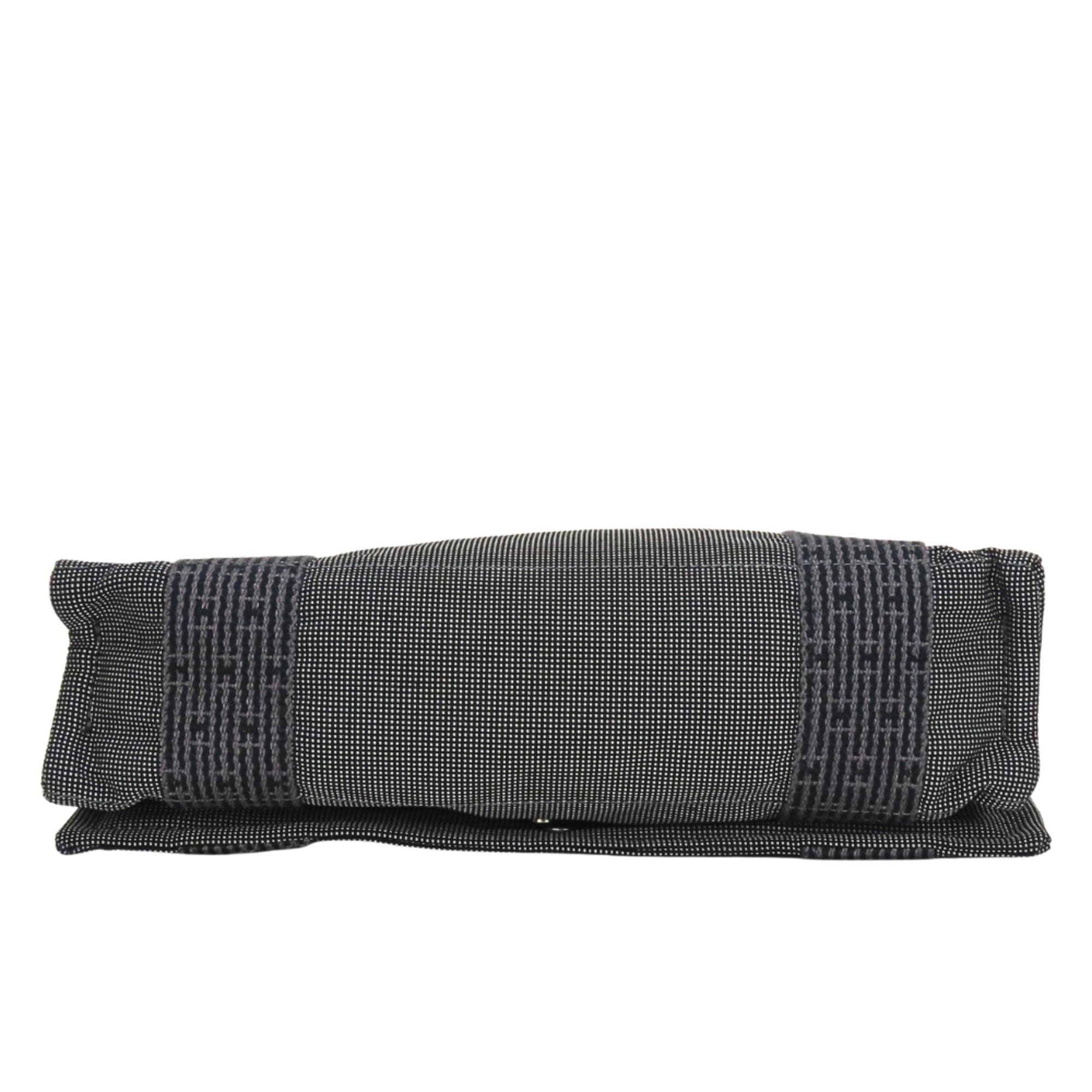 Hermes Her Line Gray Cotton Canvas Shoulder Bag (Pre-Owned)