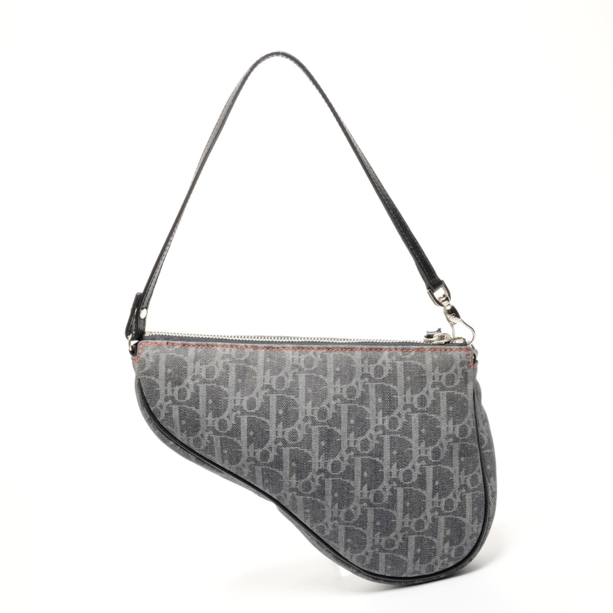 Christian Dior Navy Saddle Bag Shoulder Bag (Pre-Owned)