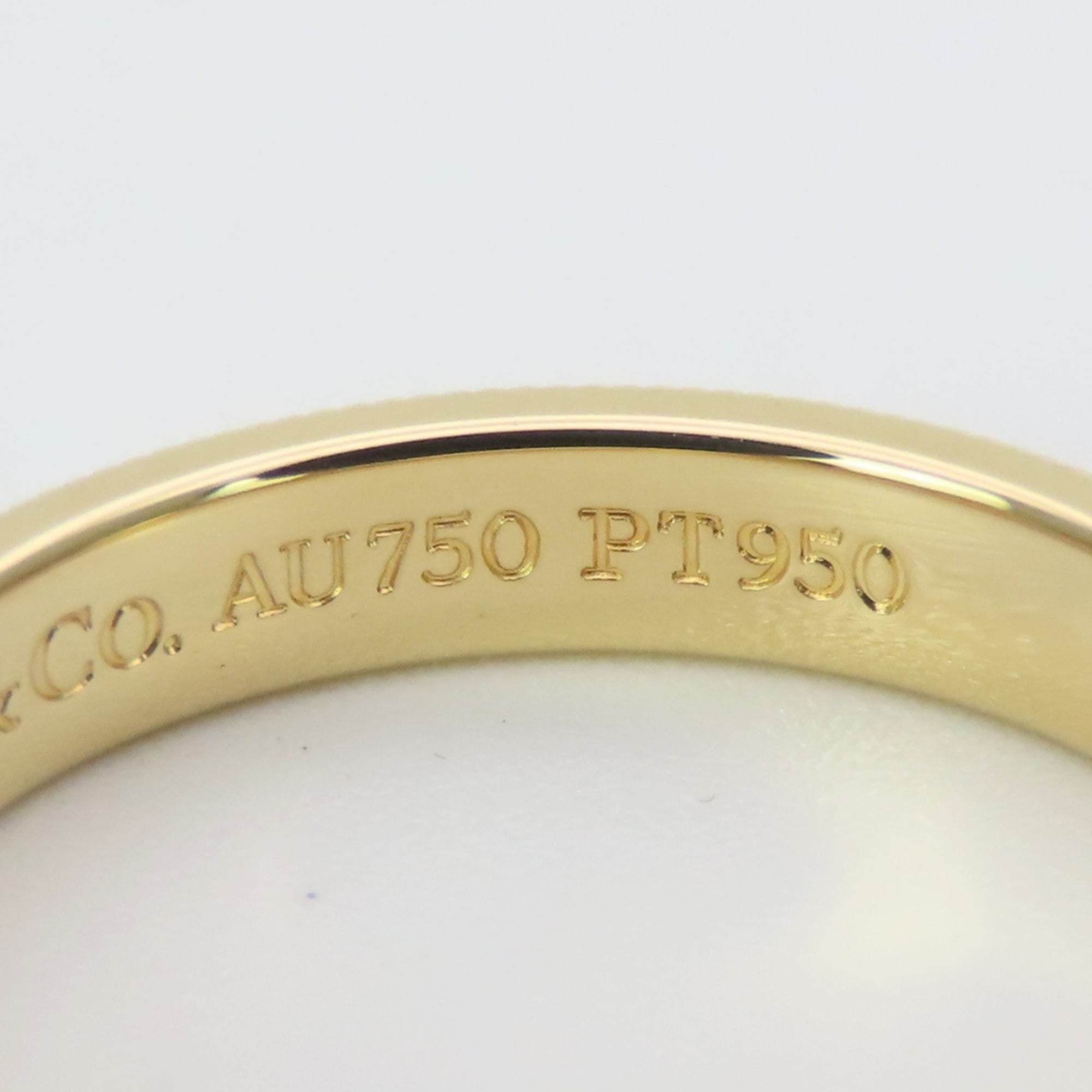 Tiffany Platinum Yellow Gold Yellow Gold (18K) Platinum 950 Band Ring (Pre-Owned)