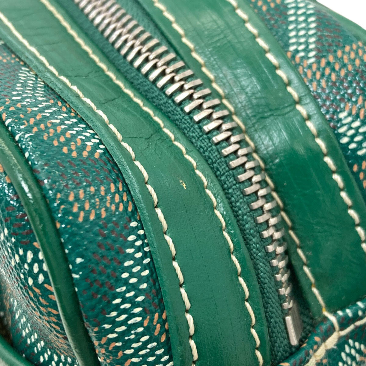 Goyard Green Coated Canvas Shoulder Bag (Pre-Owned)