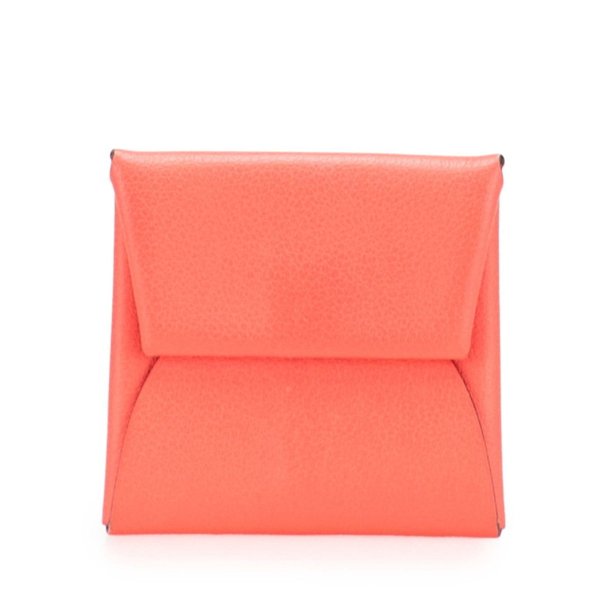 Hermes Bastia Pink Chevre Leather Coin Purse/Coin Case (Pre-Owned)