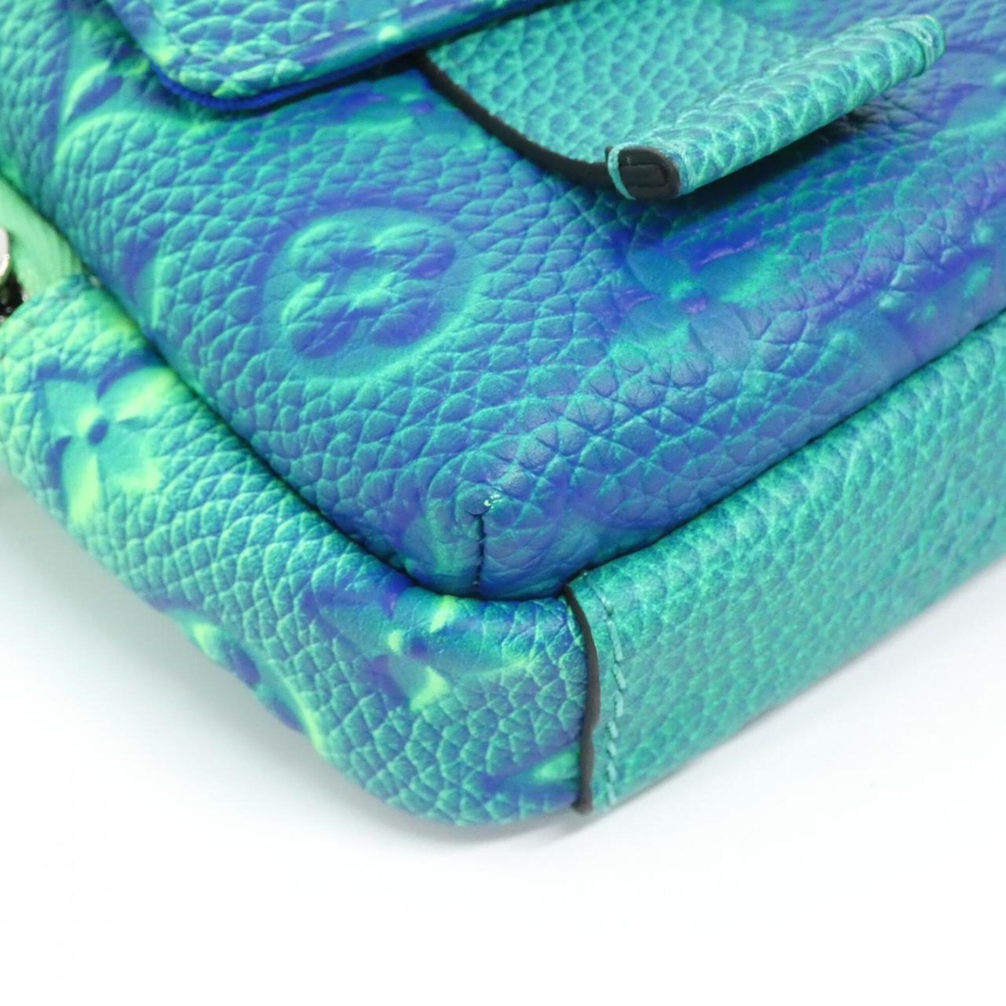 Louis Vuitton Taurillon Blue Vert Leather Handbag Shoulder Bag (Pre-Owned)