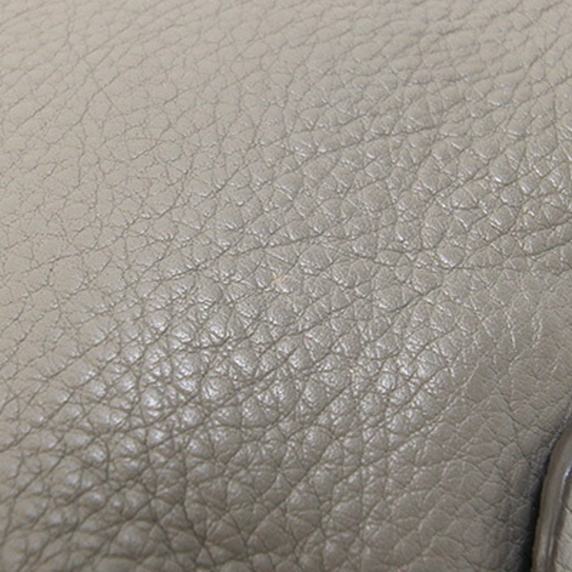 Prada Gray Leather Pouch (Pre-Owned)
