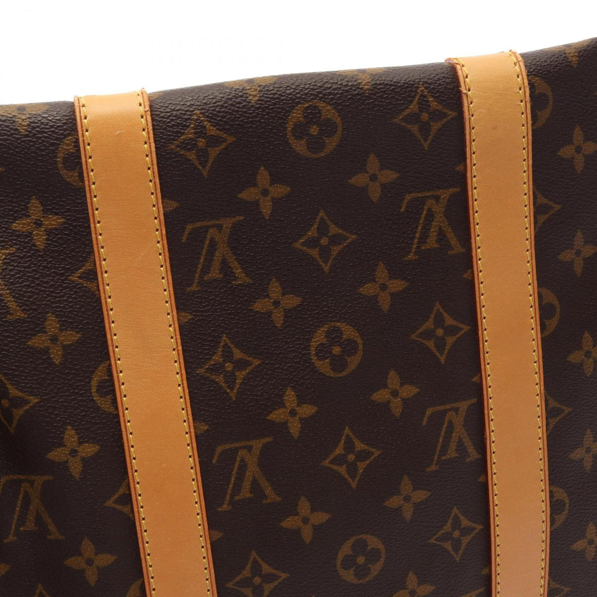 Louis Vuitton Brown Coated Canvas Leather Monogram Boston Bag Handbag (Pre-Owned)