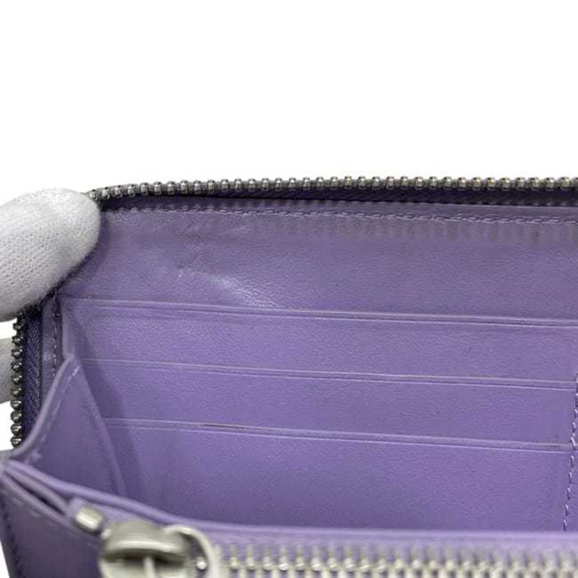 Bottega Veneta Purple Intrecciato Long Wallet (Bi-Fold) (Pre-Owned)