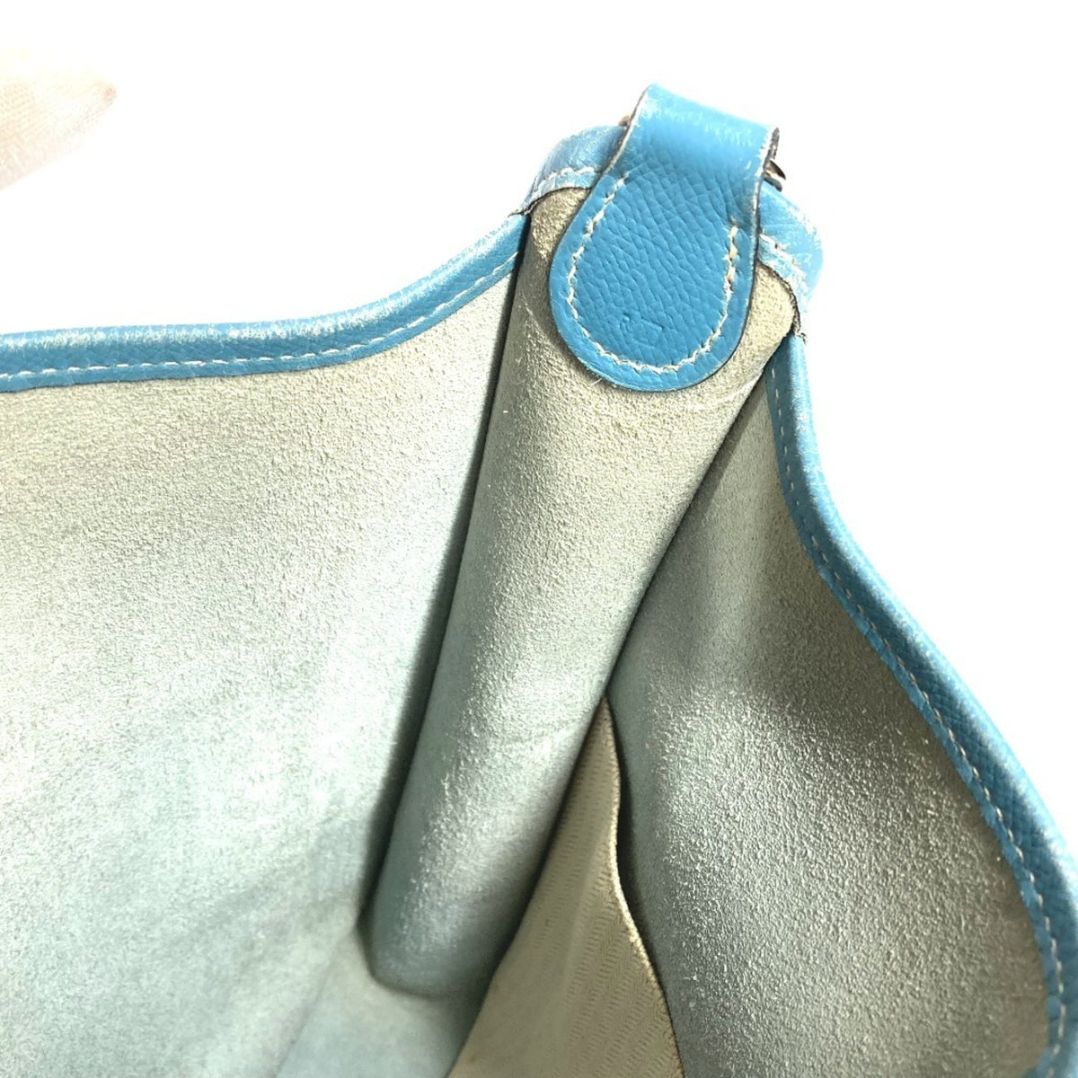 Hermes Vespa Blue Leather Pochette Shoulder Bag (Pre-Owned)