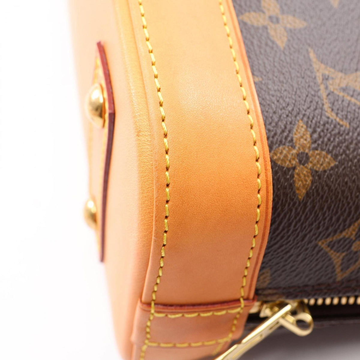 Louis Vuitton Brown Coated Canvas Leather Handbag (Pre-Owned)