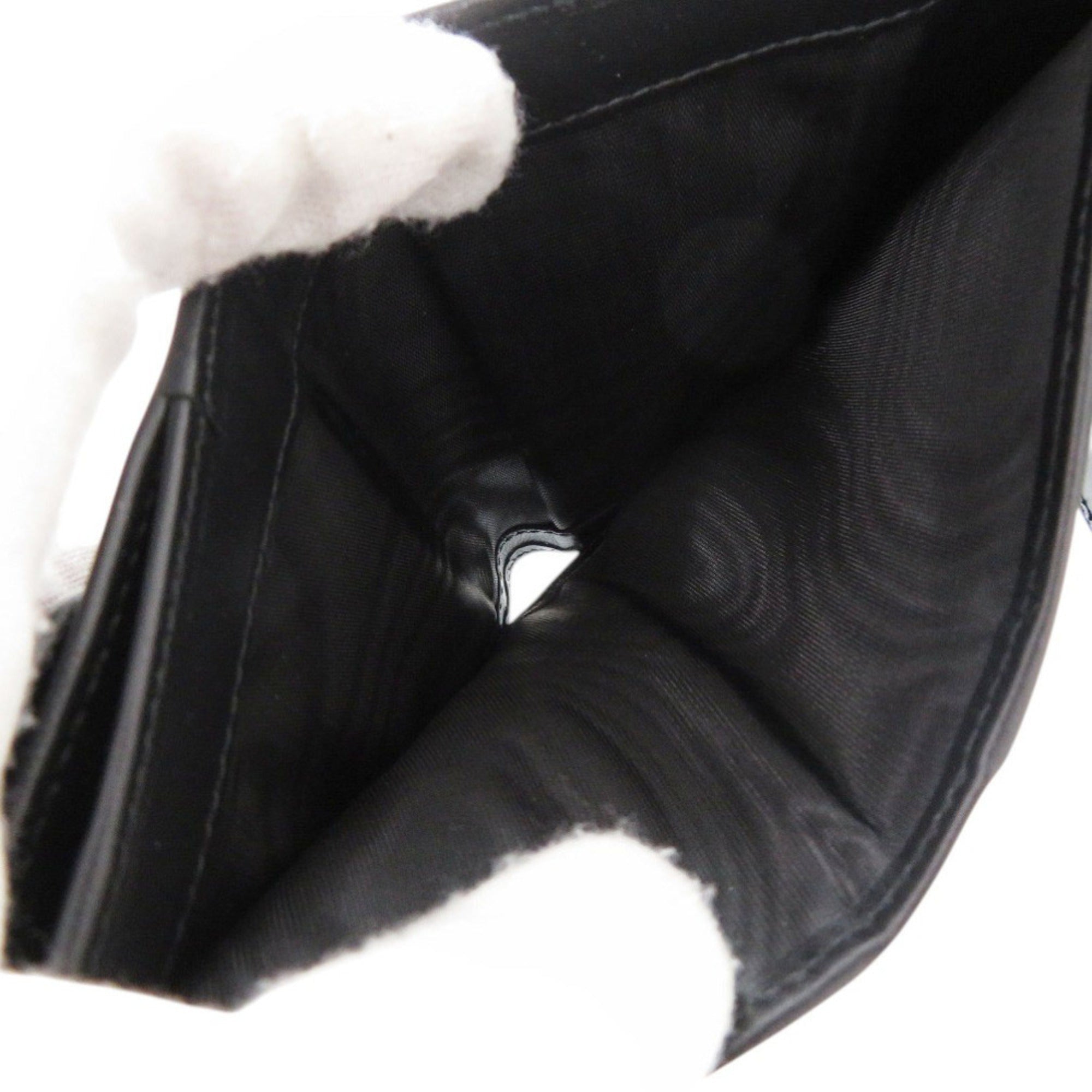 Prada Black Saffiano Triangle Wallet (Tri-Fold) (Pre-Owned)