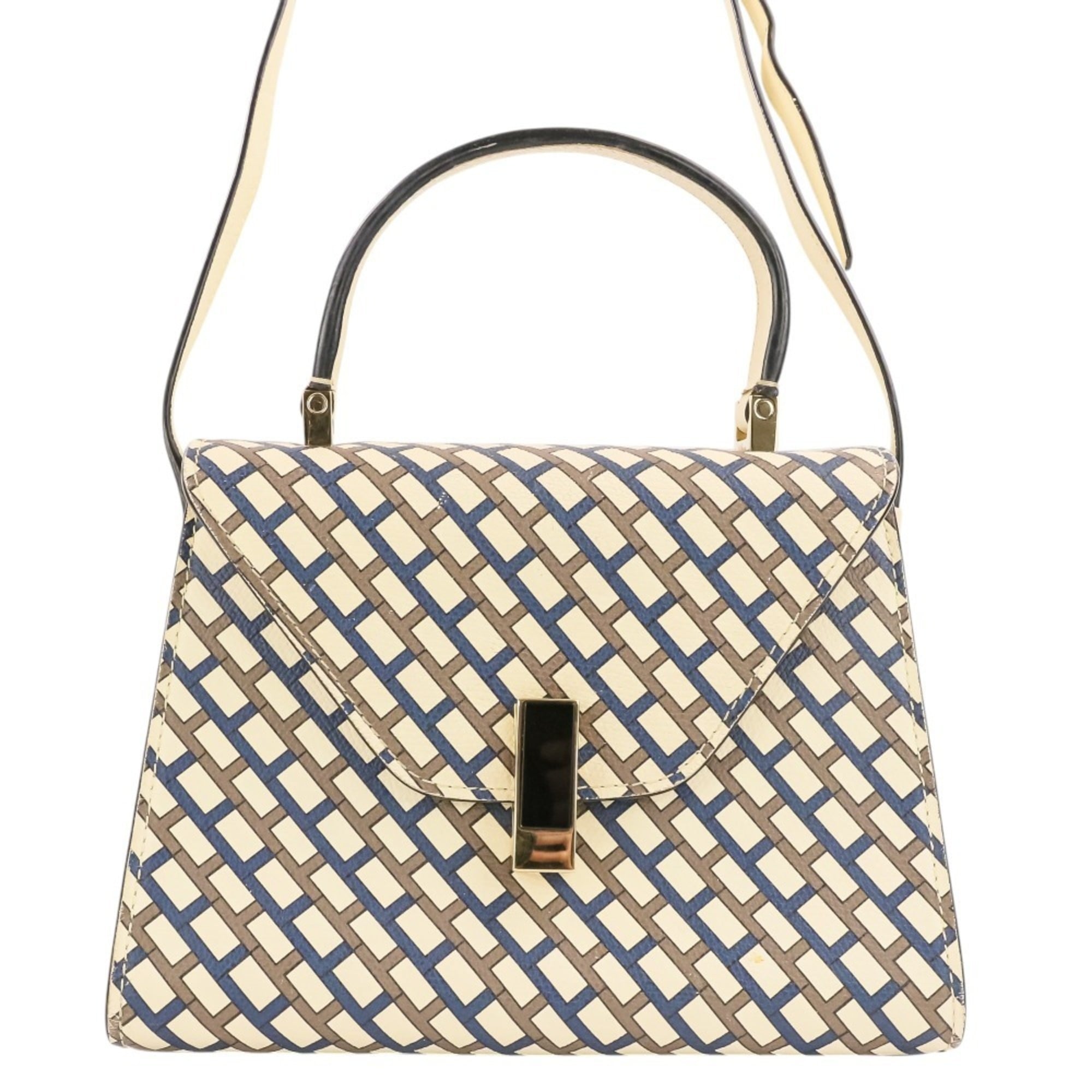 Valextra Multi-Color White Handbag Shoulder Bag (Pre-Owned)