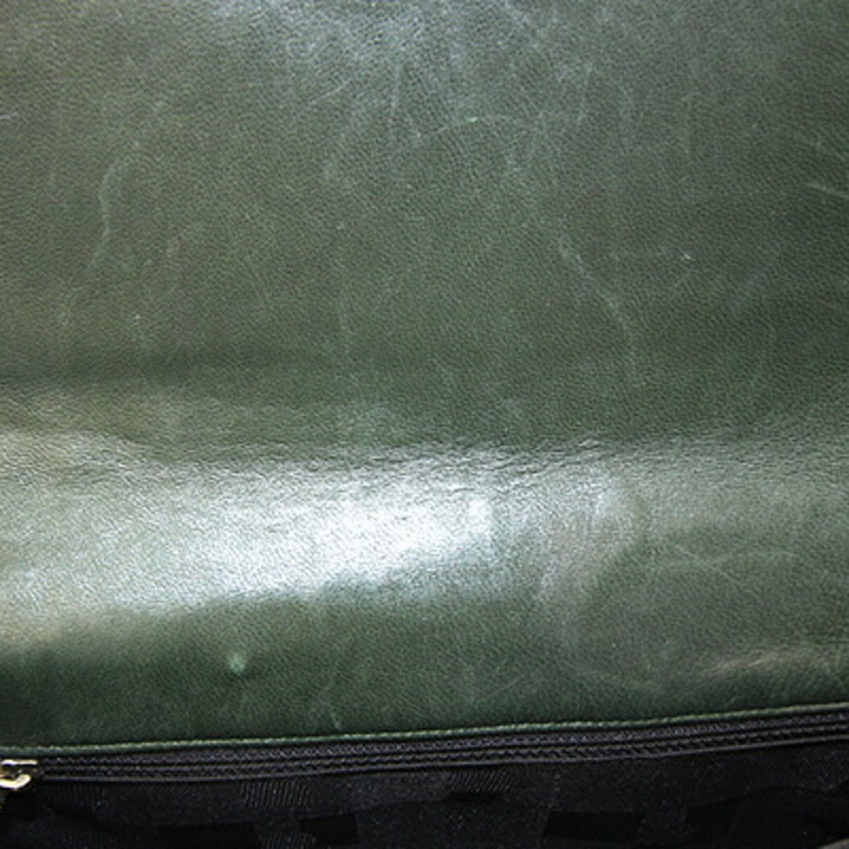 Bally Dark Green Leather Handbag Shoulder Bag (Pre-Owned)