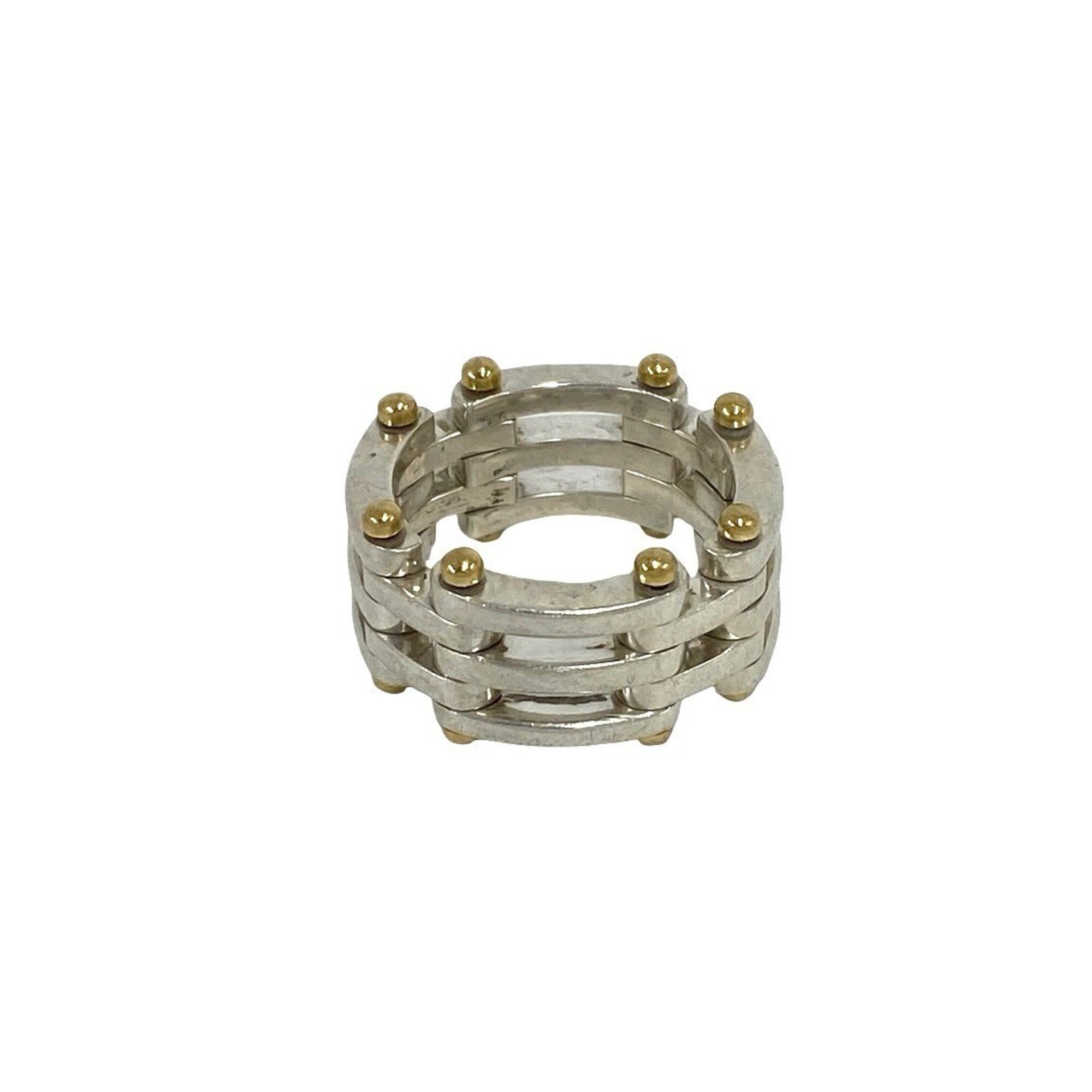 Tiffany Gold Silver Yellow Gold (18K) Silver 925 Band Ring (Pre-Owned)
