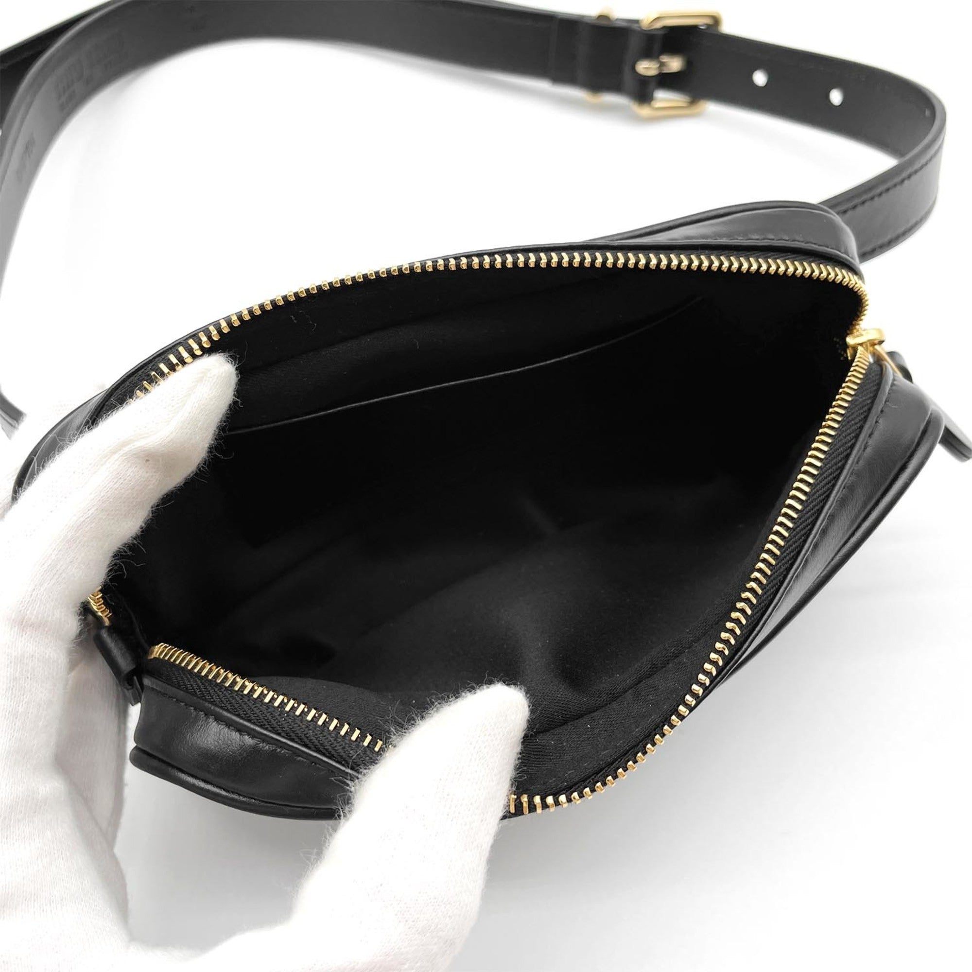 Miu Miu Black Leather Sling Bag (Pre-Owned)