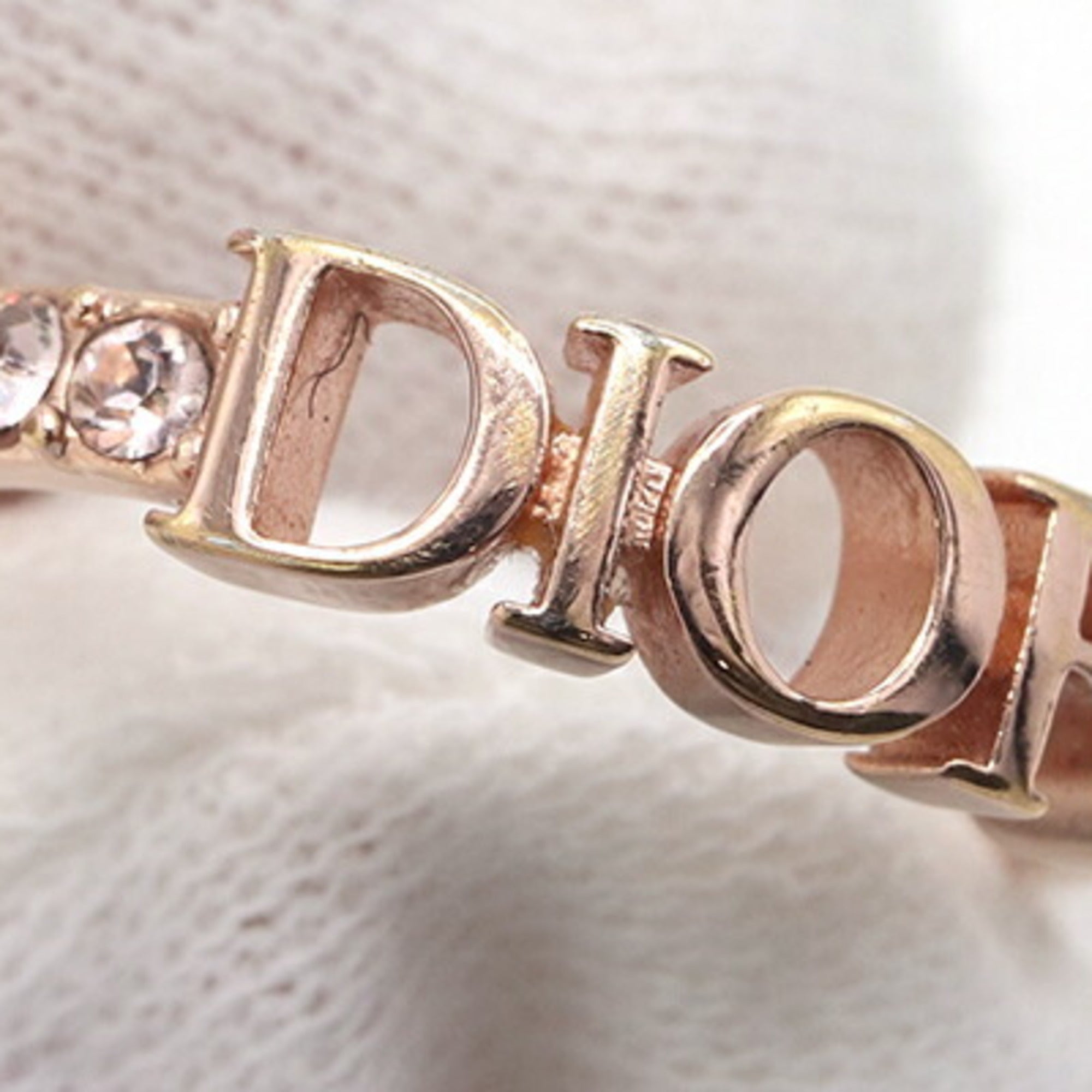 Christian Dior Pink Gold Metal Band Ring (Pre-Owned)
