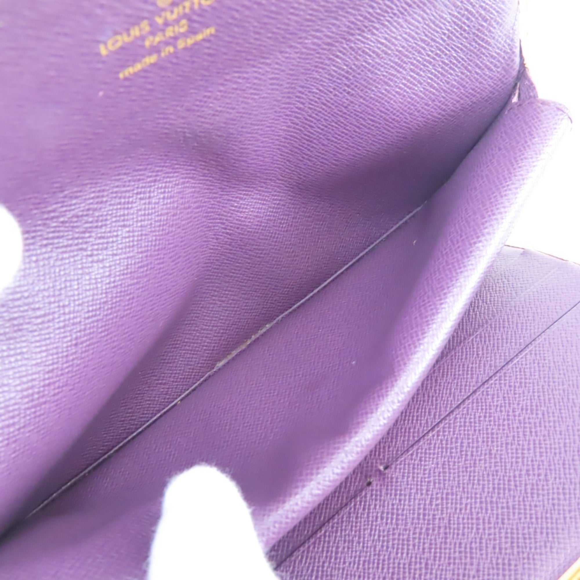Louis Vuitton Purple Yellow Epi Leather Wallet (Tri-Fold) (Pre-Owned)