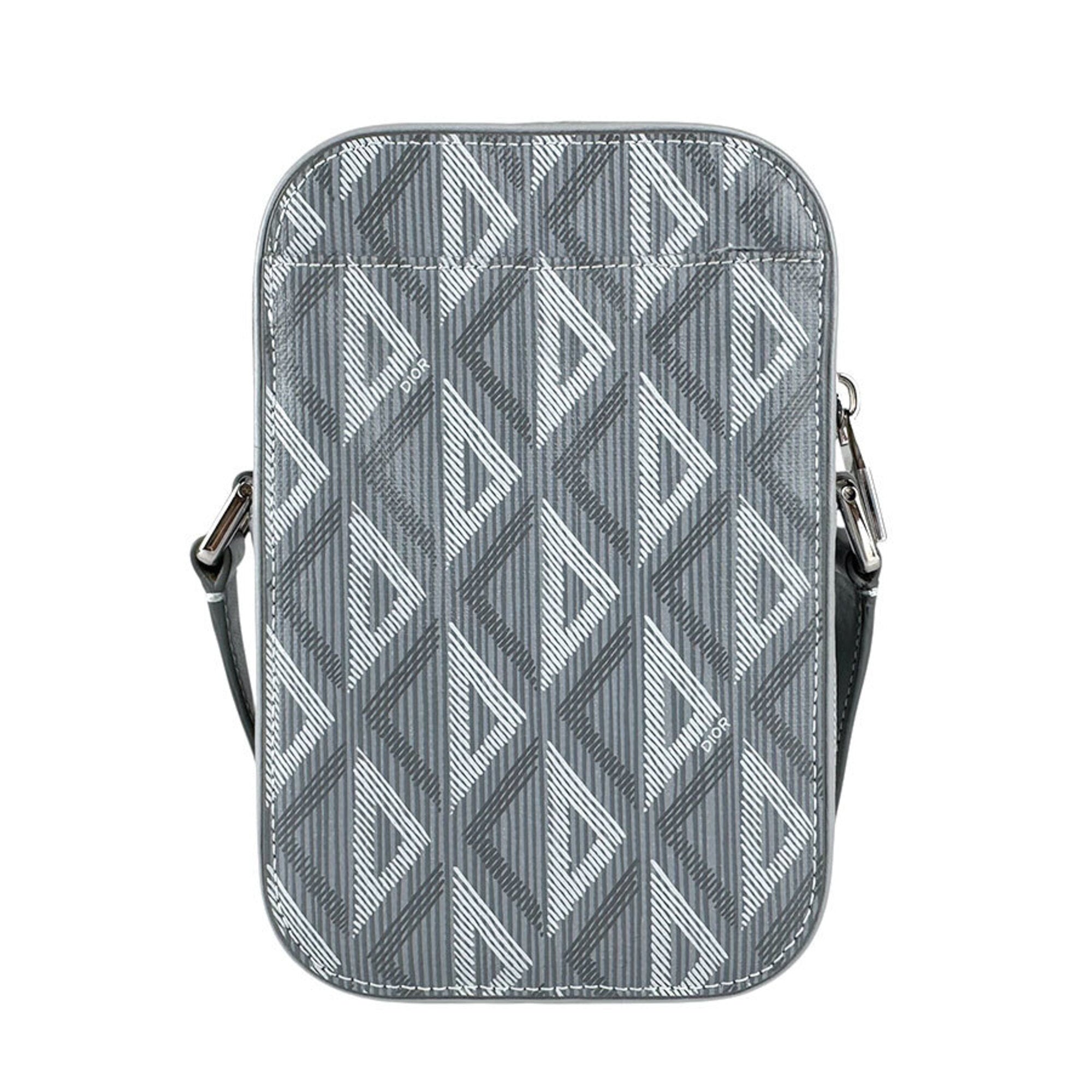 Christian Dior Gray Leather Shoulder Bag (Pre-Owned)