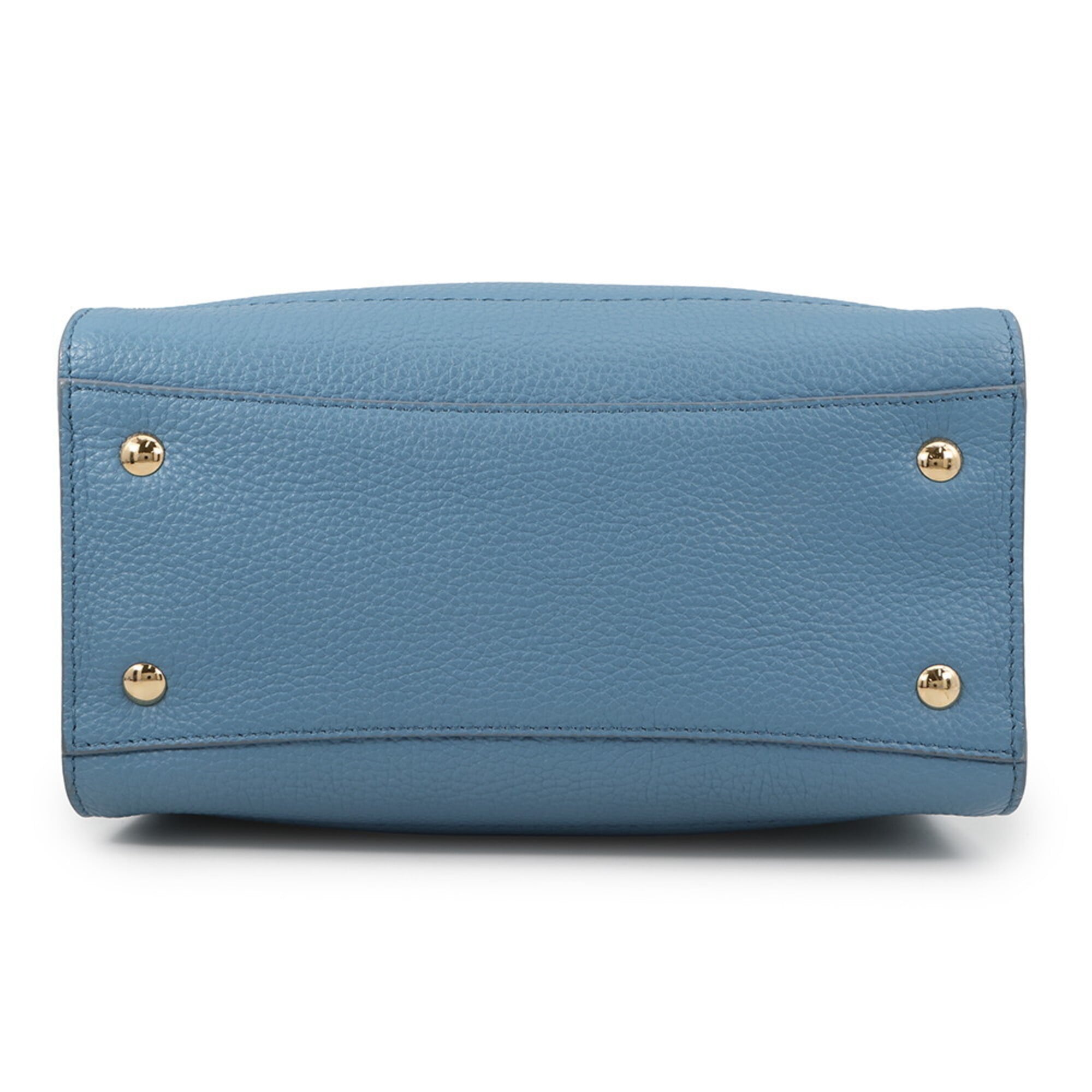 Salvatore Ferragamo Blue Leather Handbag (Pre-Owned)