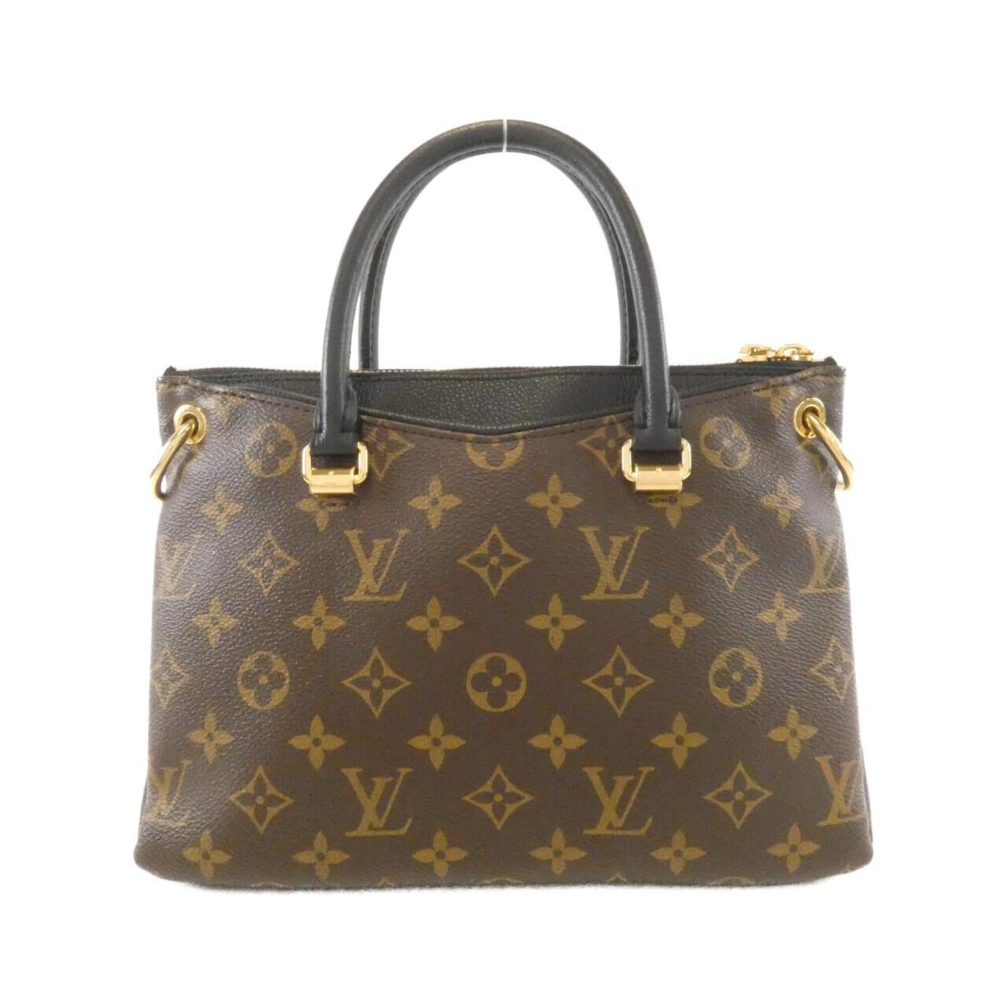 Louis Vuitton Black Marron Coated Canvas Leather Handbag (Pre-Owned)