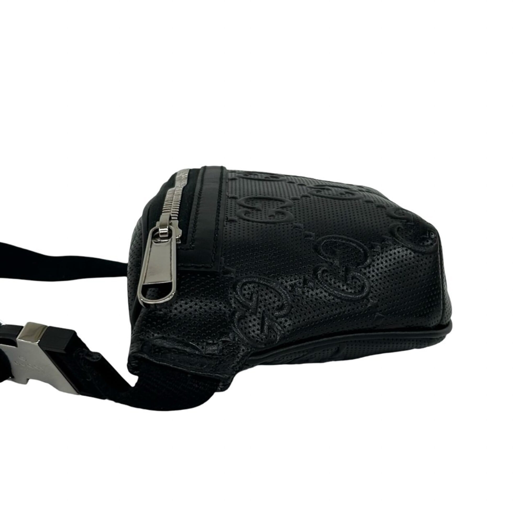 Gucci Black Leather Pouch Shoulder Bag Sling Bag (Pre-Owned)
