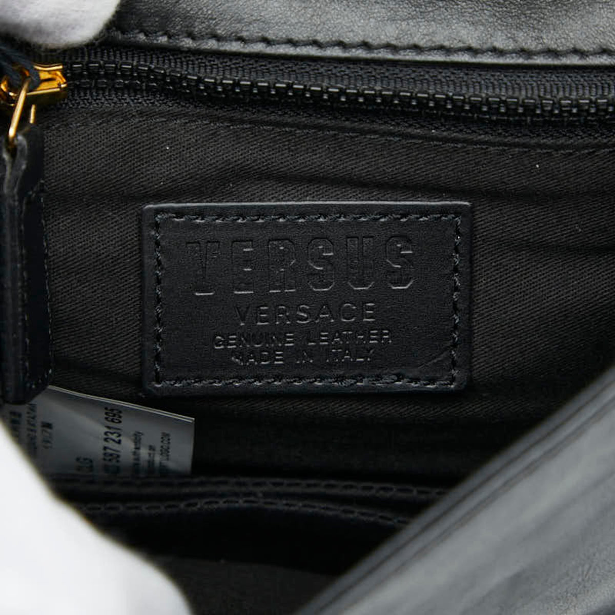 Versace Black Leather Clutch Bag (Pre-Owned)