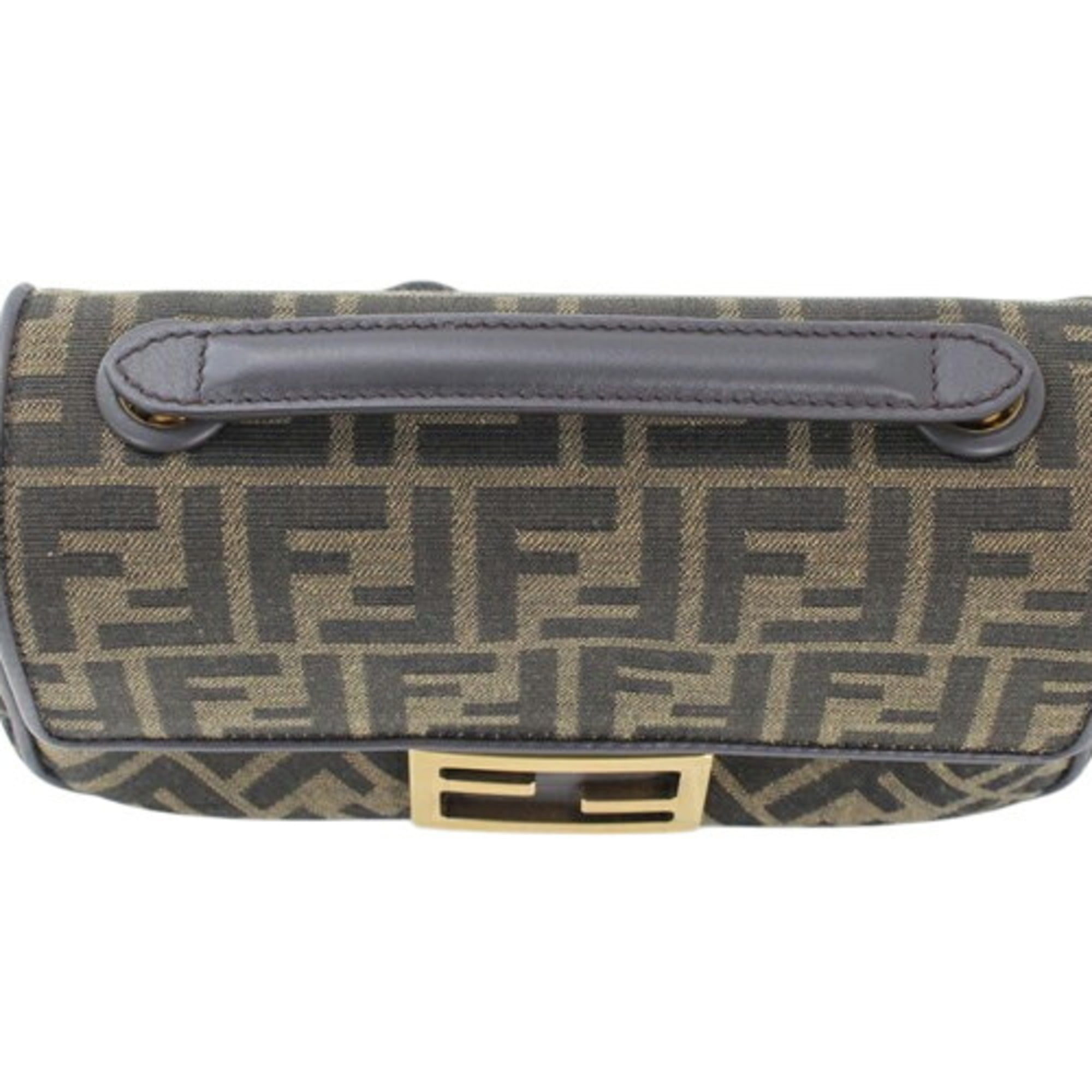 Fendi Brown Jacquard Shoulder Bag (Pre-Owned)
