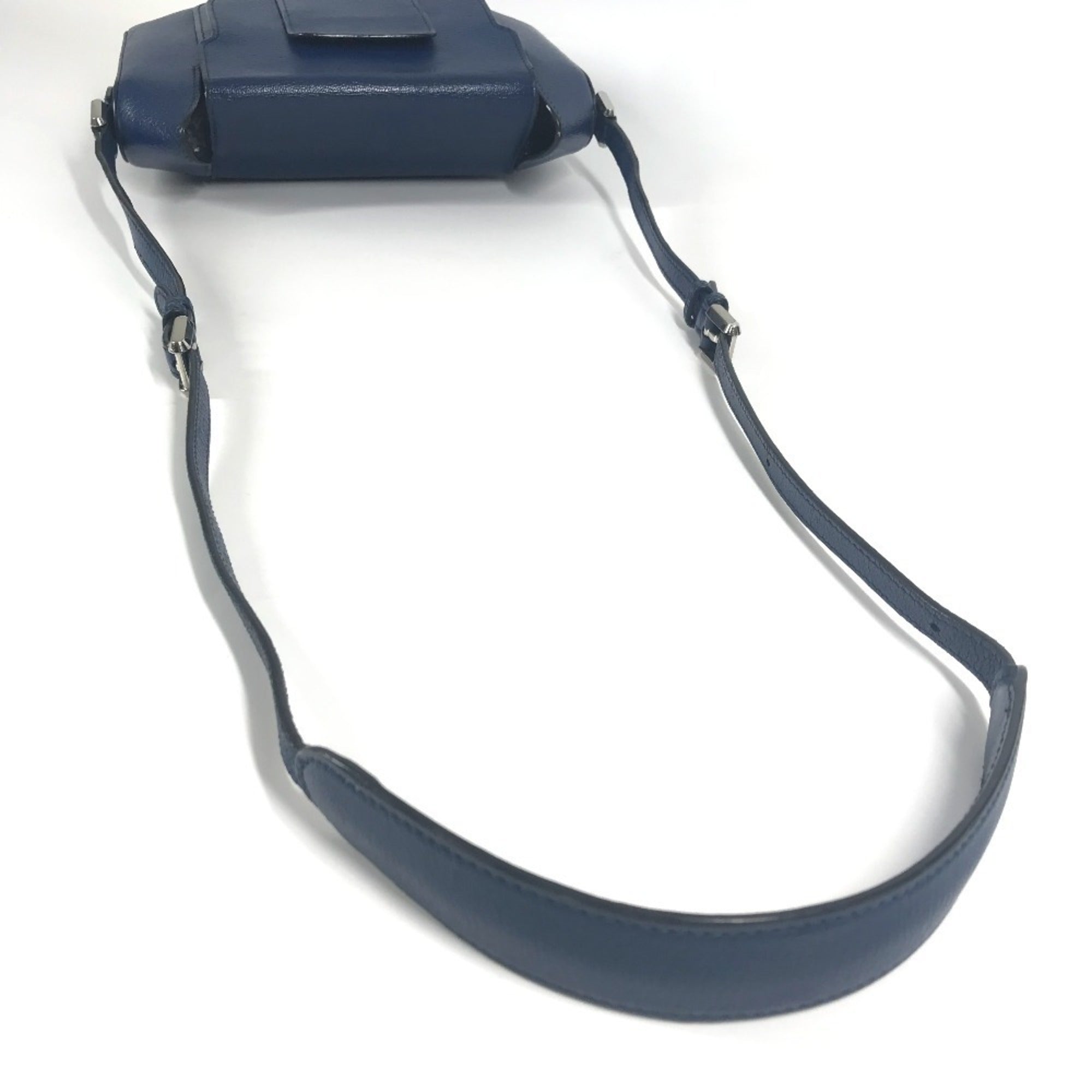 Hermes Blue Epsom Leather Pochette Shoulder Bag (Pre-Owned)