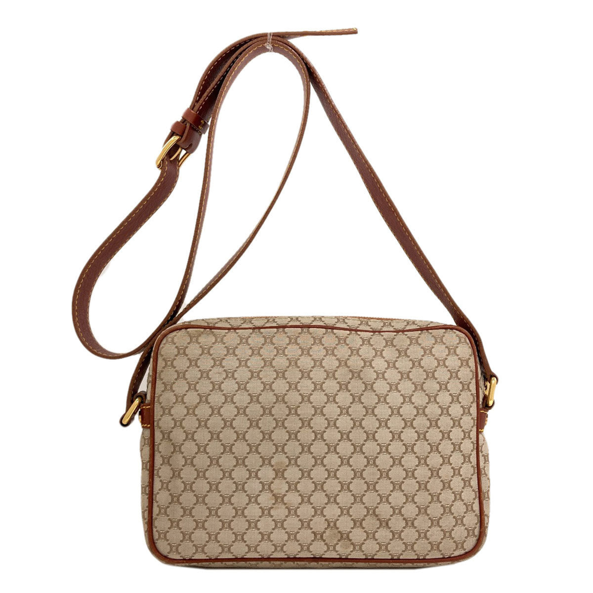 Celine Brown Canvas Shoulder Bag (Pre-Owned)