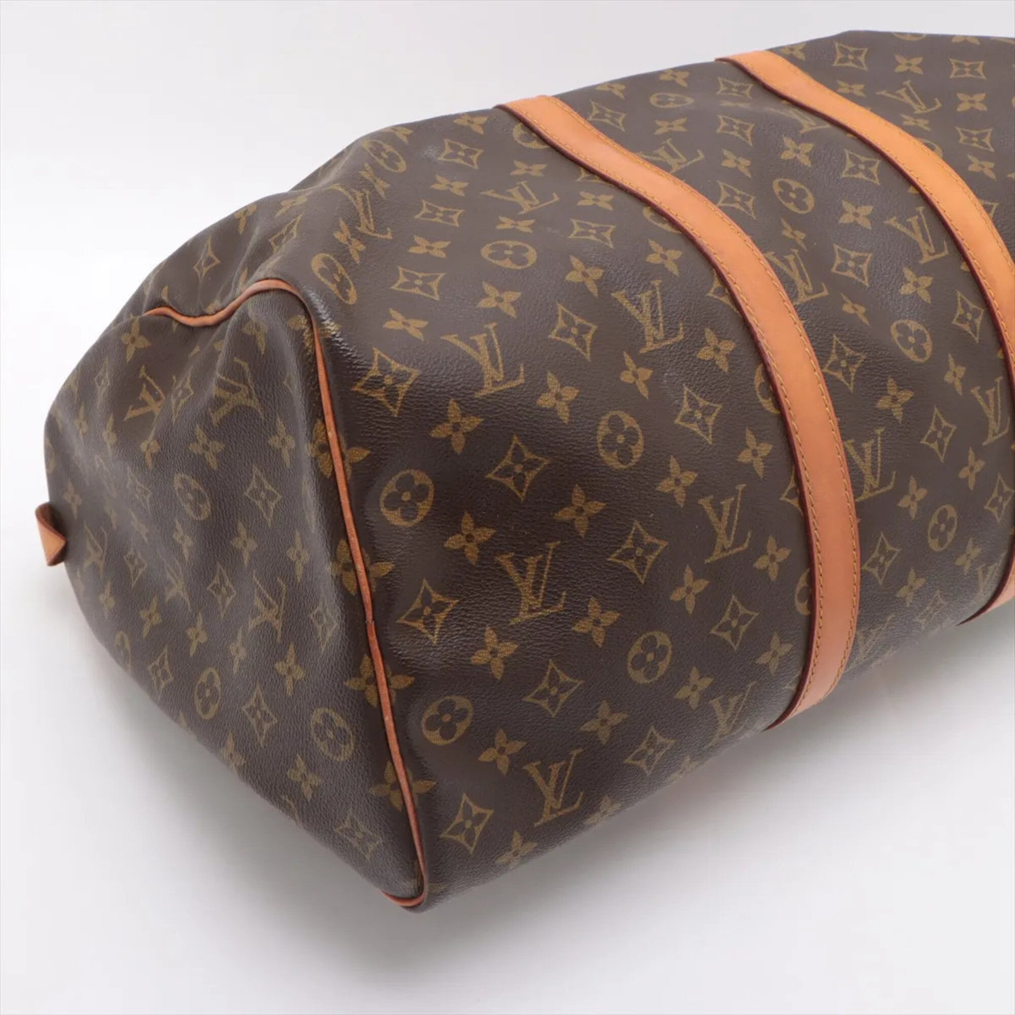 Louis Vuitton Brown Coated Canvas Leather Handbag Tote Bag (Pre-Owned)