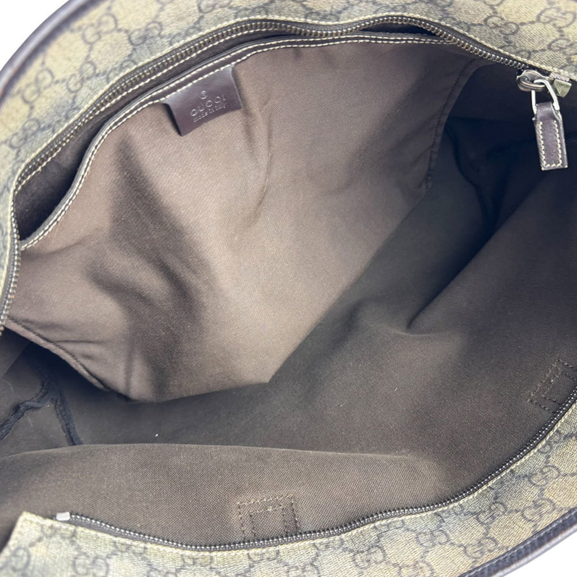 Gucci Brown Gg Supreme Canvas Tote Bag (Pre-Owned)