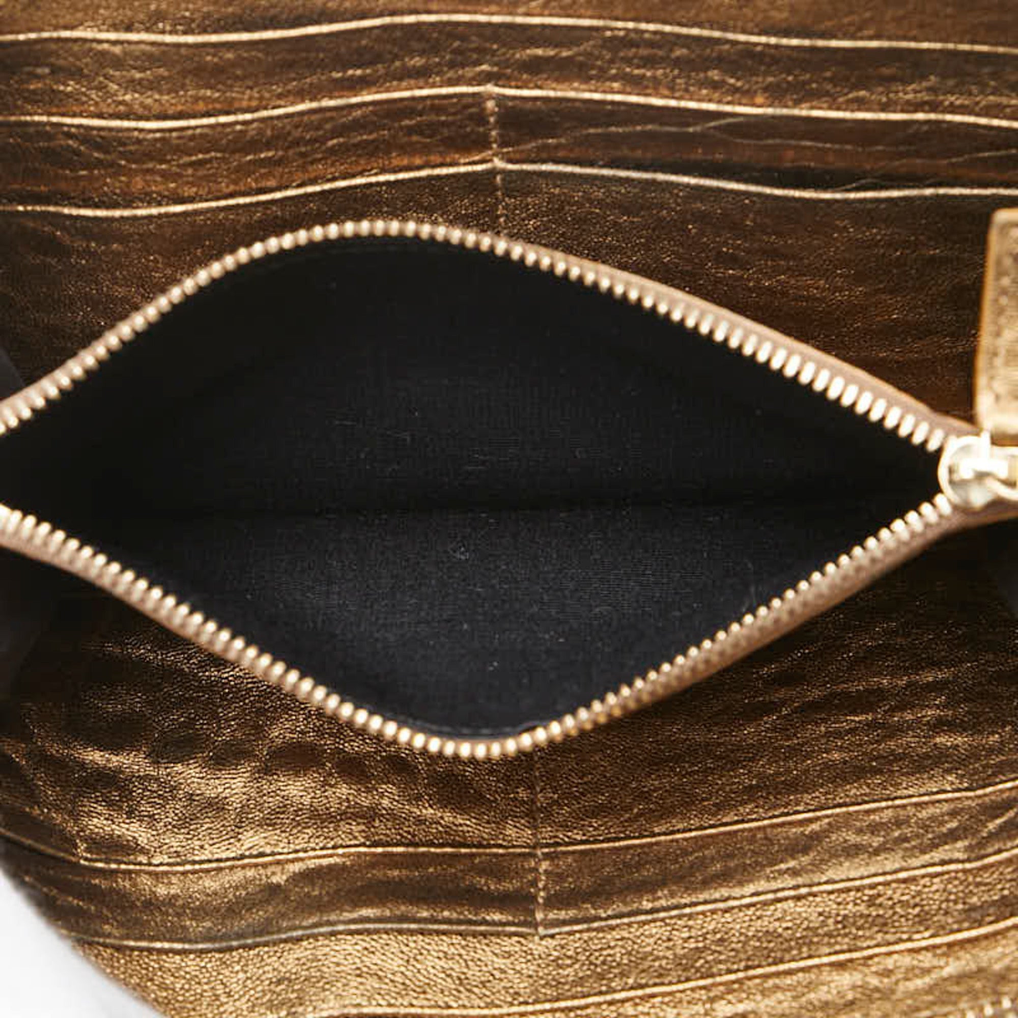 Bvlgari Collezione Gold Leather Long Wallet (Bi-Fold) (Pre-Owned)