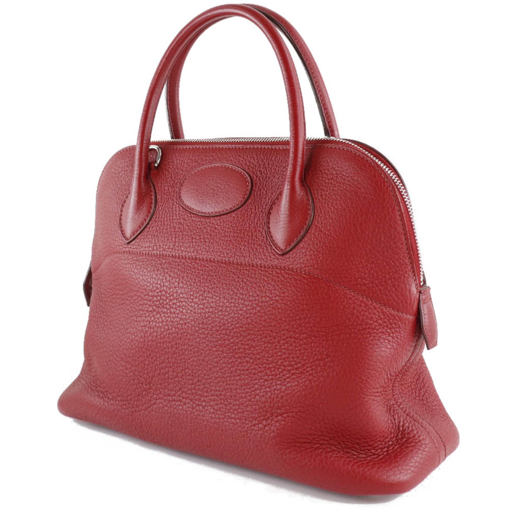 Hermes Bolide Red Color Rouge H Taurillon Clemence Leather Handbag (Pre-Owned)