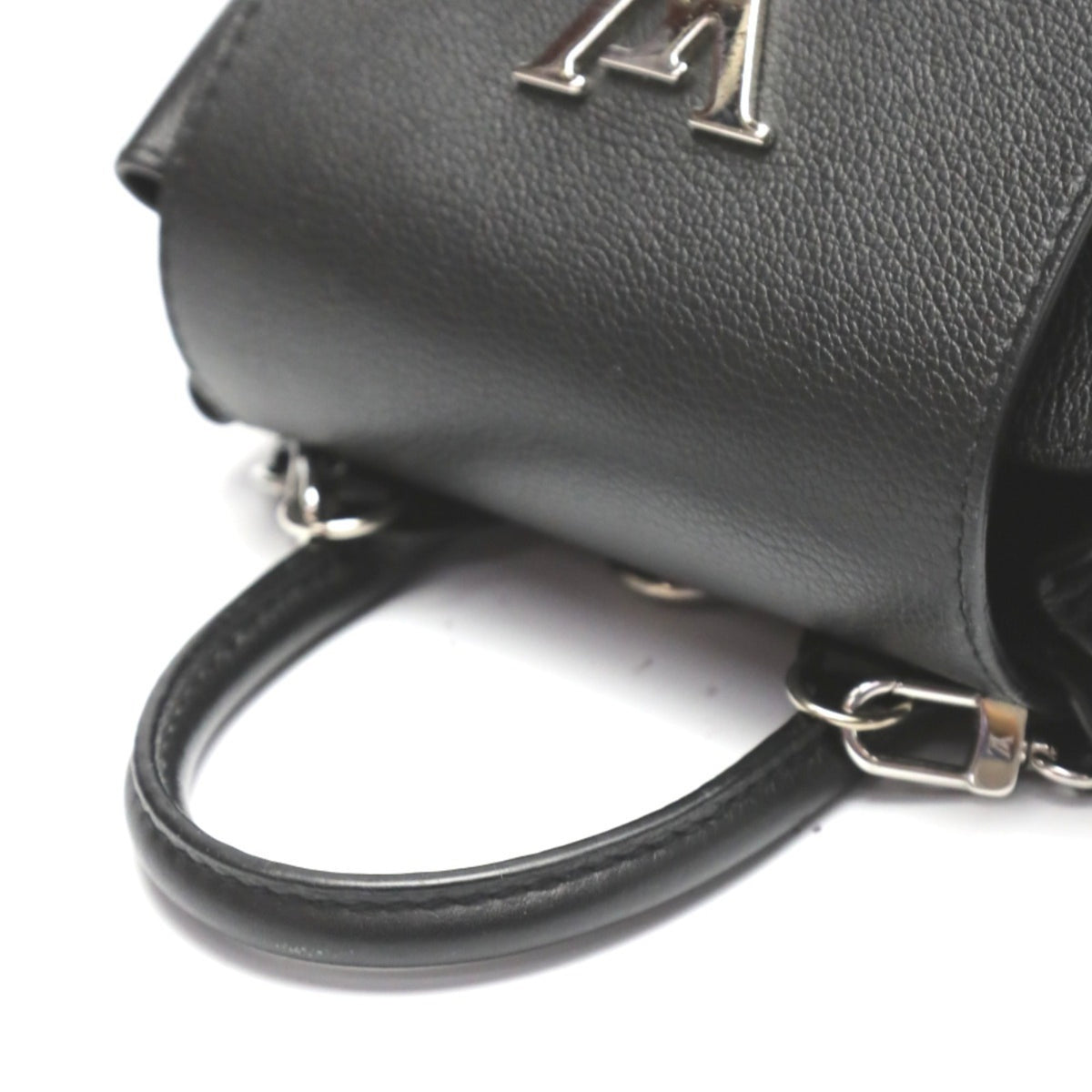 Louis Vuitton Black Noir Leather Backpack (Pre-Owned)