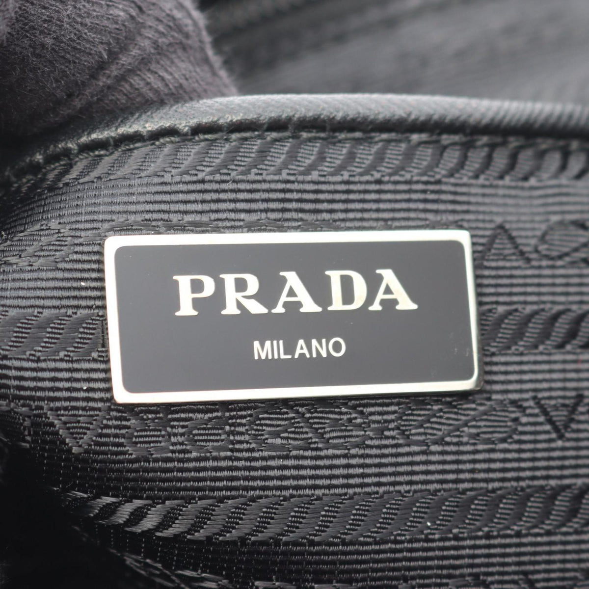 Prada Green Multi-Color Tessuto Saffiano Backpack (Pre-Owned)