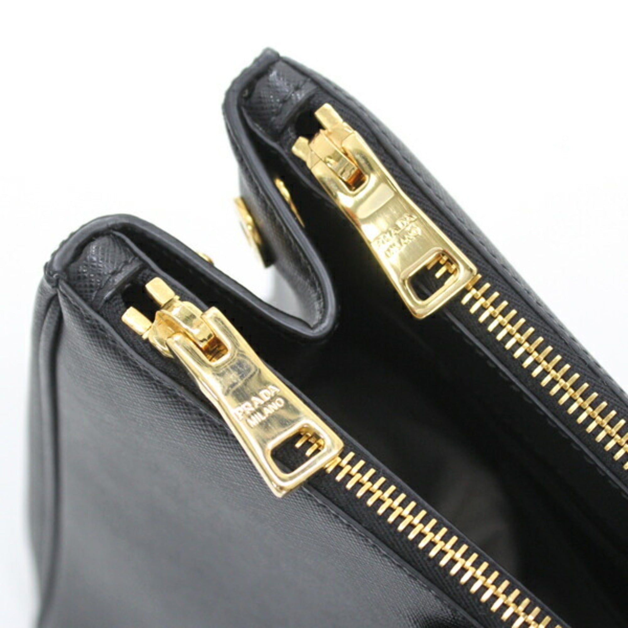 Prada Black Nero Saffiano Lux Handbag Shoulder Bag Tote Bag (Pre-Owned)