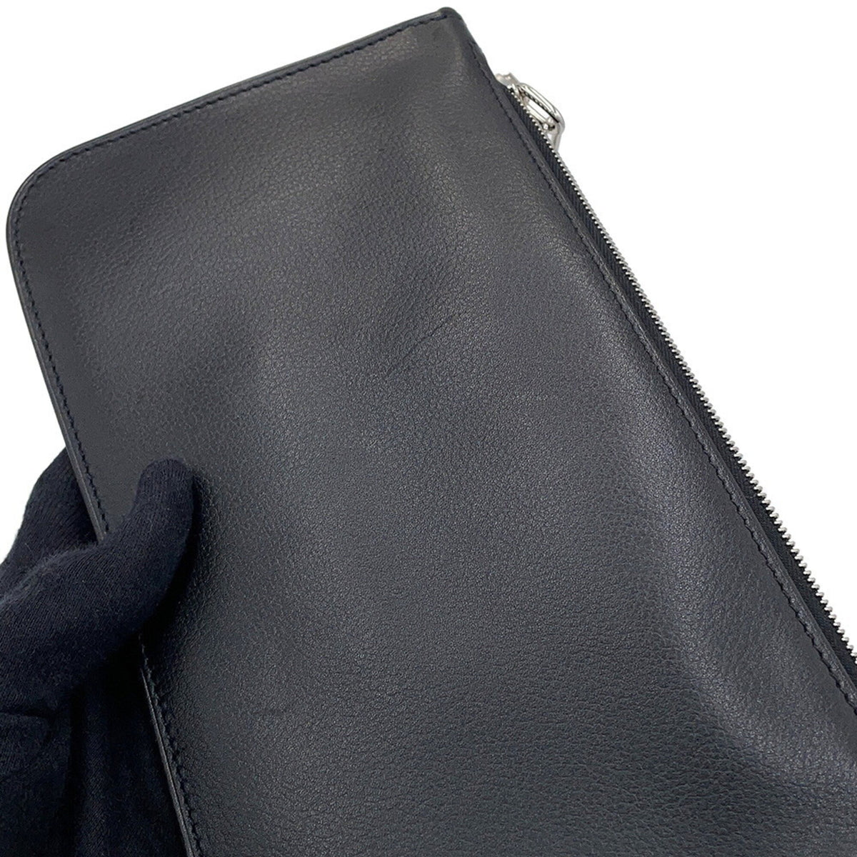 Hermes Black Evergrain Leather Handbag Shoulder Bag (Pre-Owned)